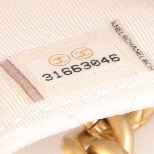 Chanel CC Card Holder on Chain in Quilted Caviar Leather with Box