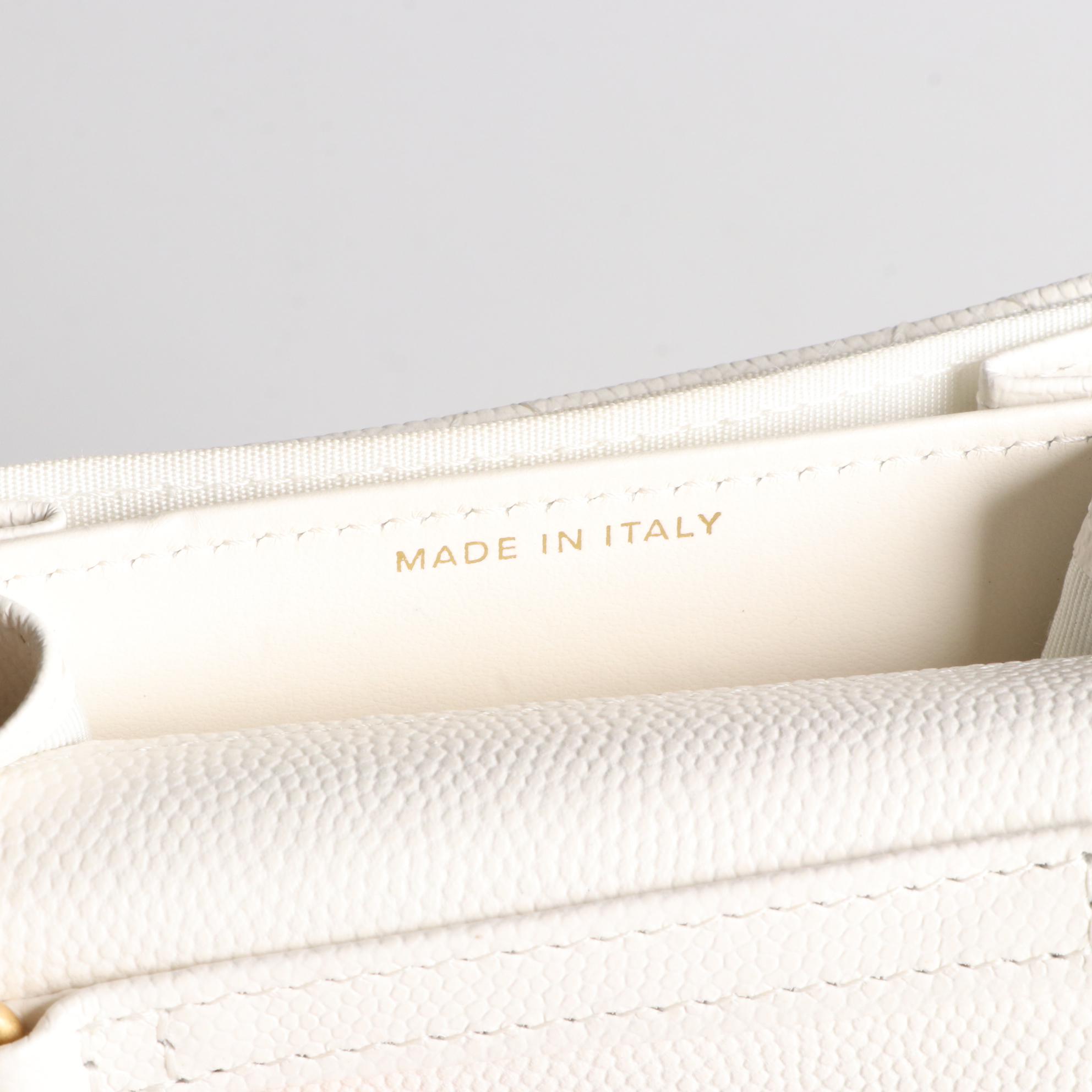 Chanel CC Card Holder on Chain in Quilted Caviar Leather with Box