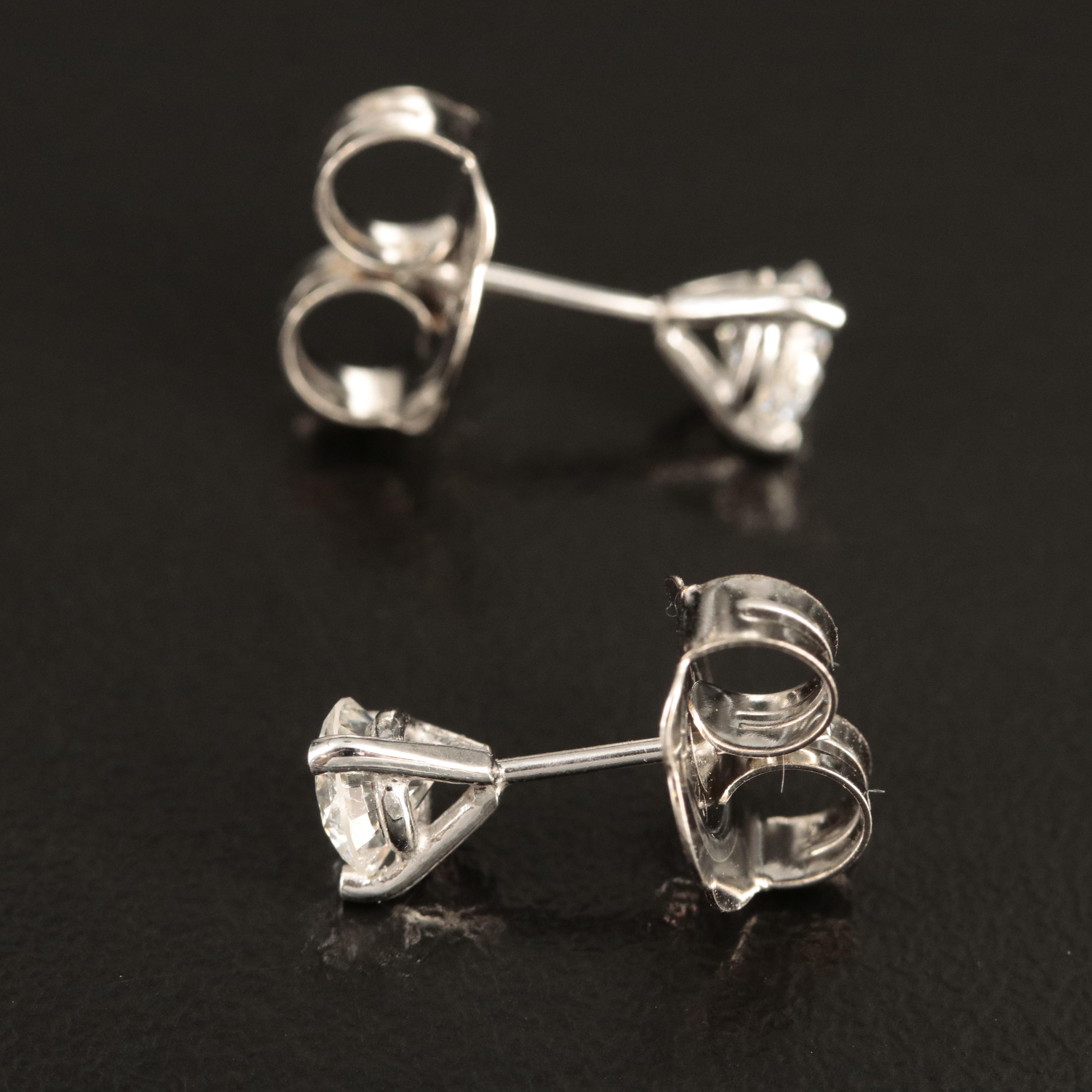 14K 1.02 CT Diamond Martini Stud Earrings