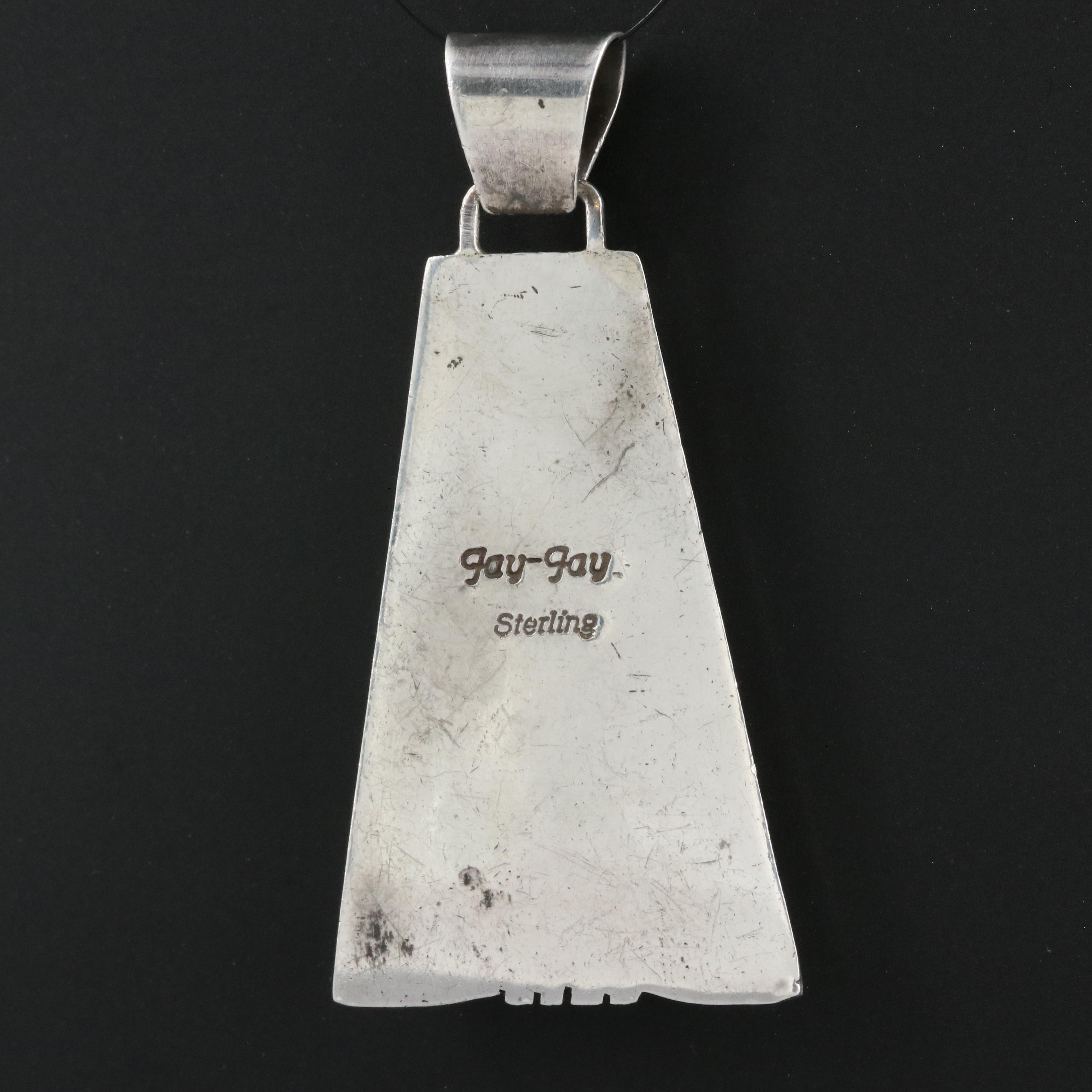 Western Style Sterling Opal Pendant