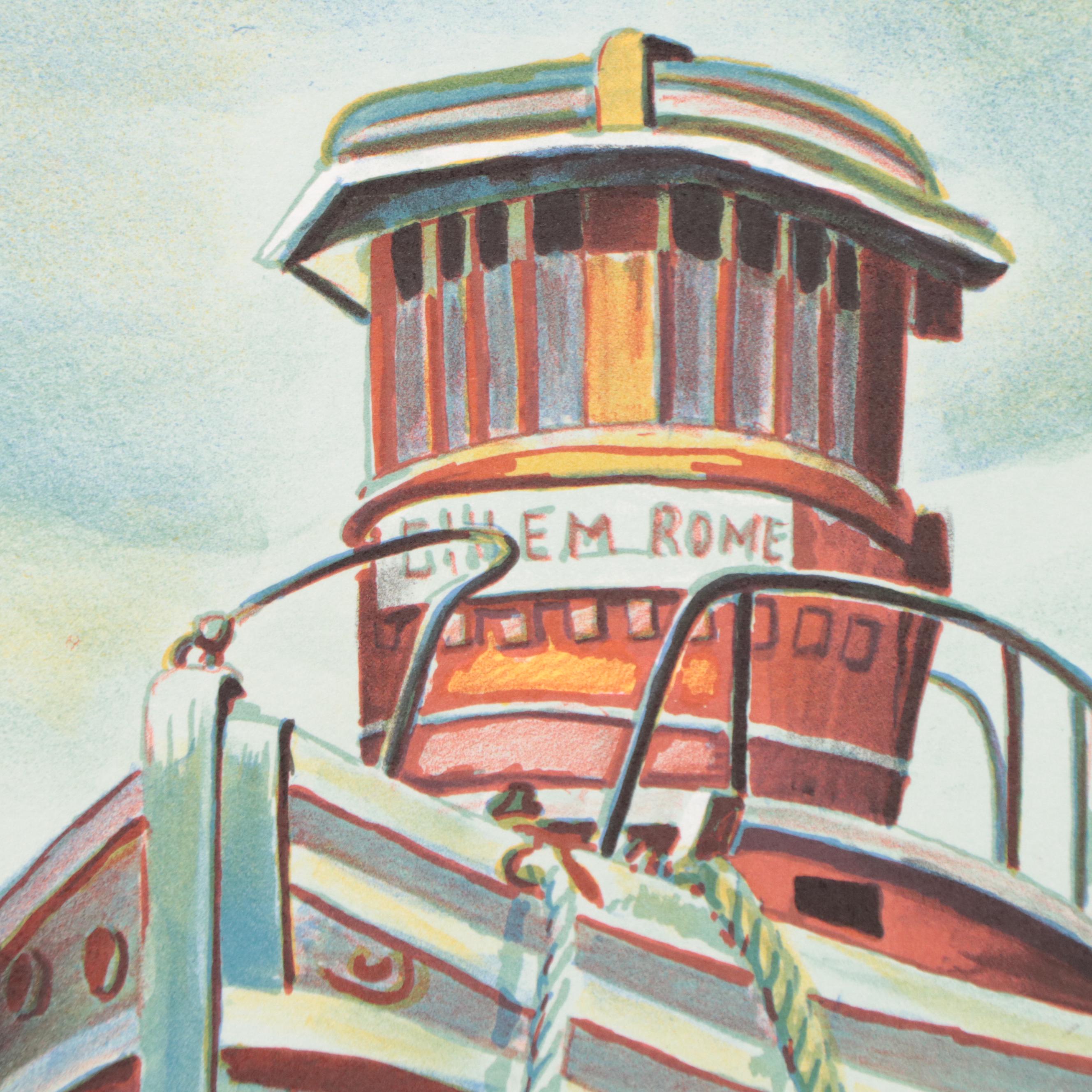 Jack Van Deckter Nautical Scene Lithograph