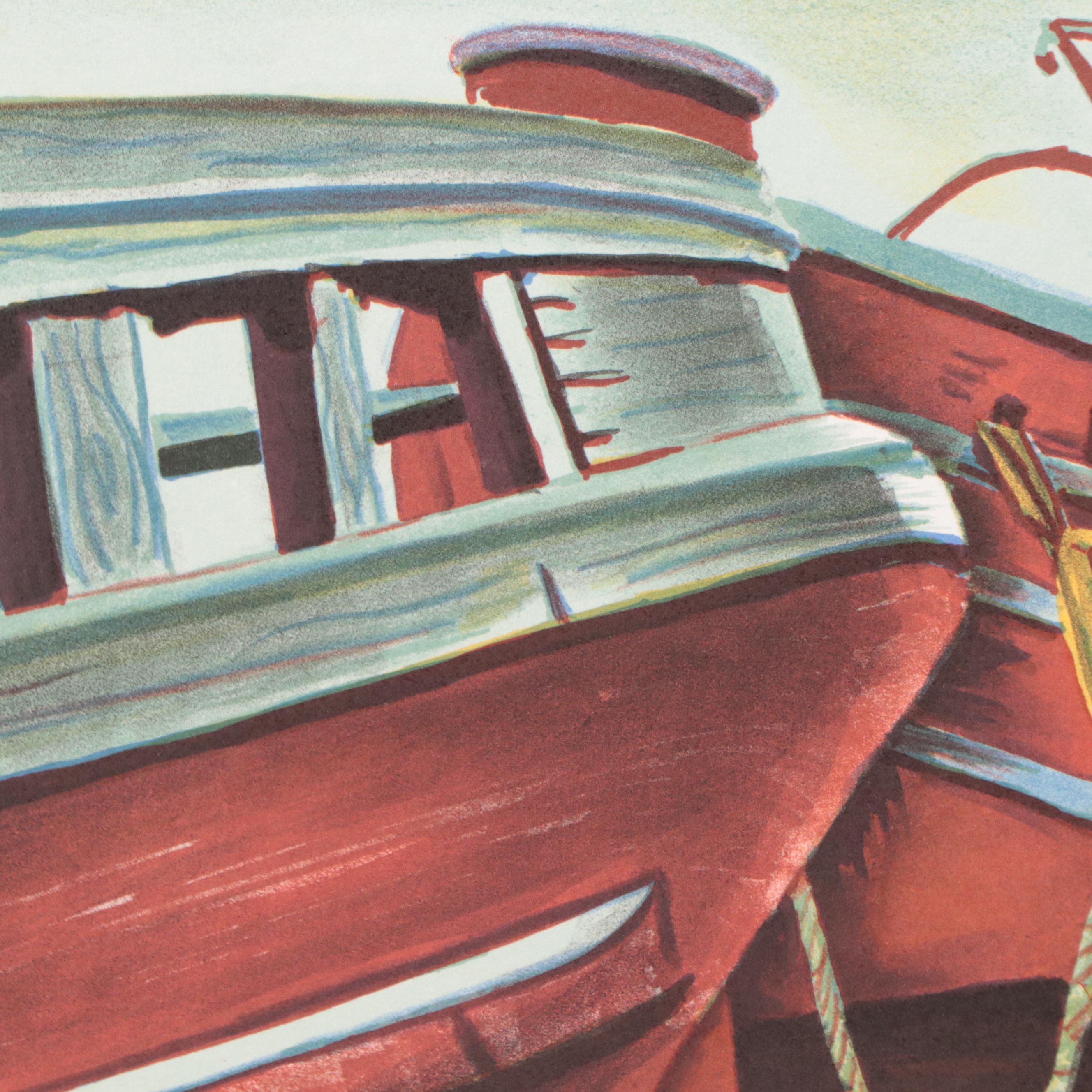 Jack Van Deckter Nautical Scene Lithograph