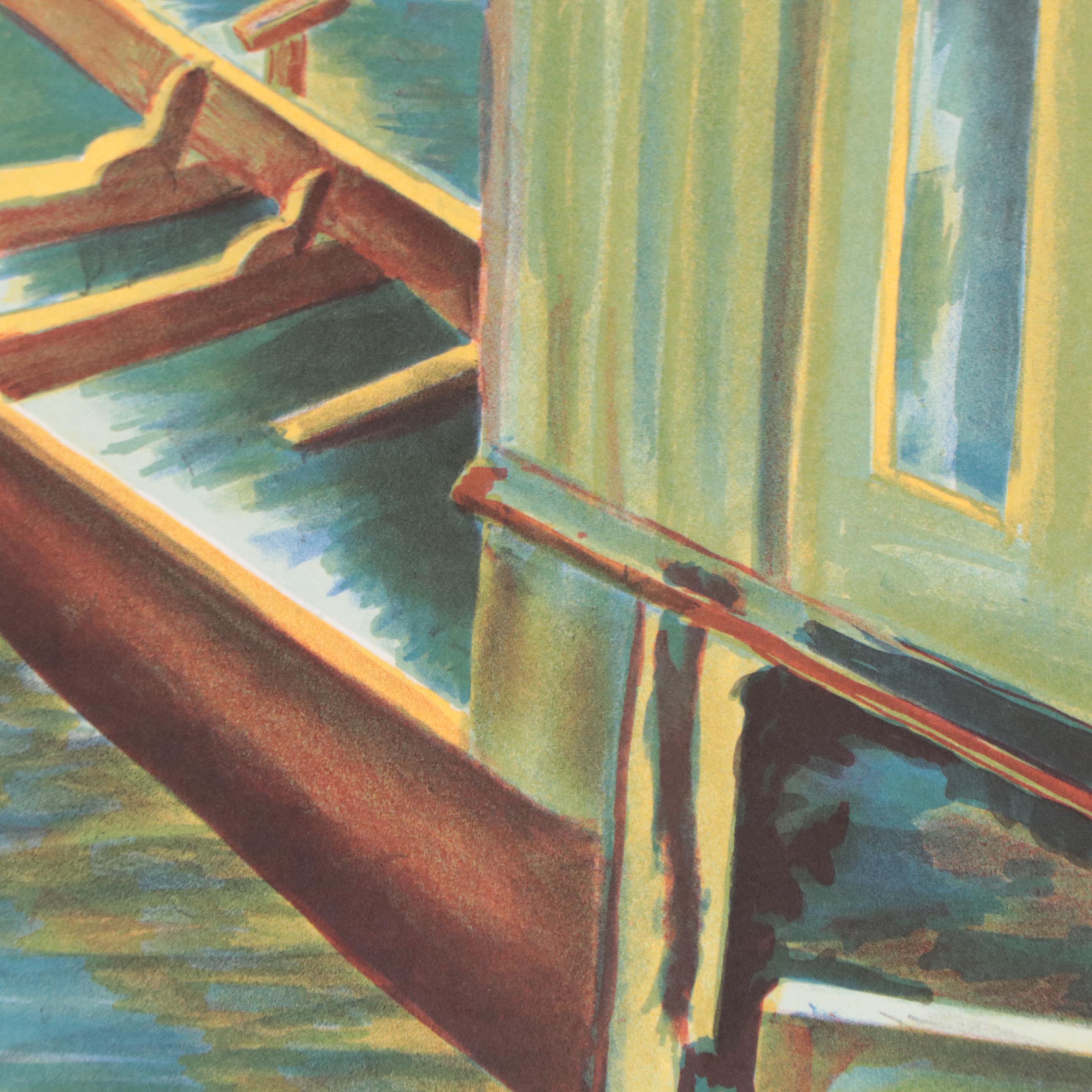 Jack Van Deckter Nautical Scene Lithograph