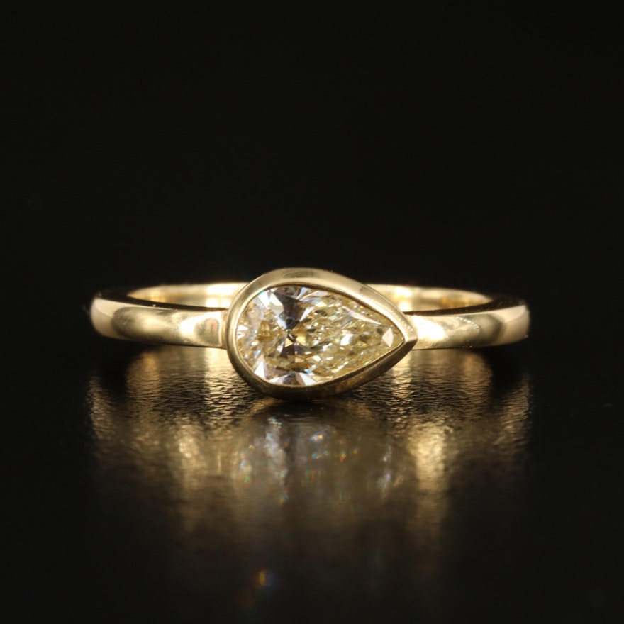 18K 0.68 CTW Diamond East-West Ring