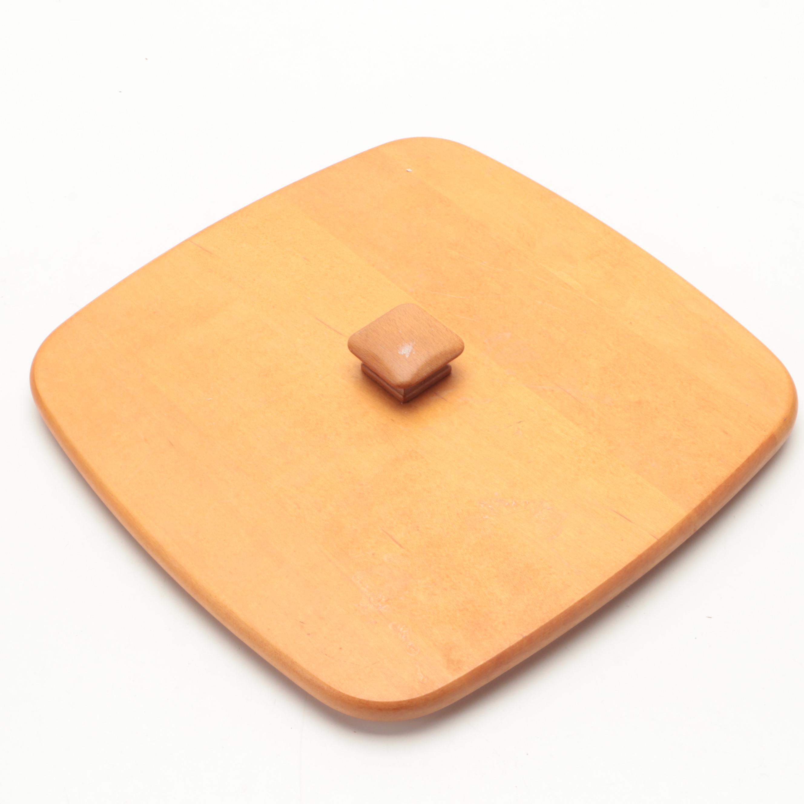 Longaberger White Oak Woven Lidded Baskets