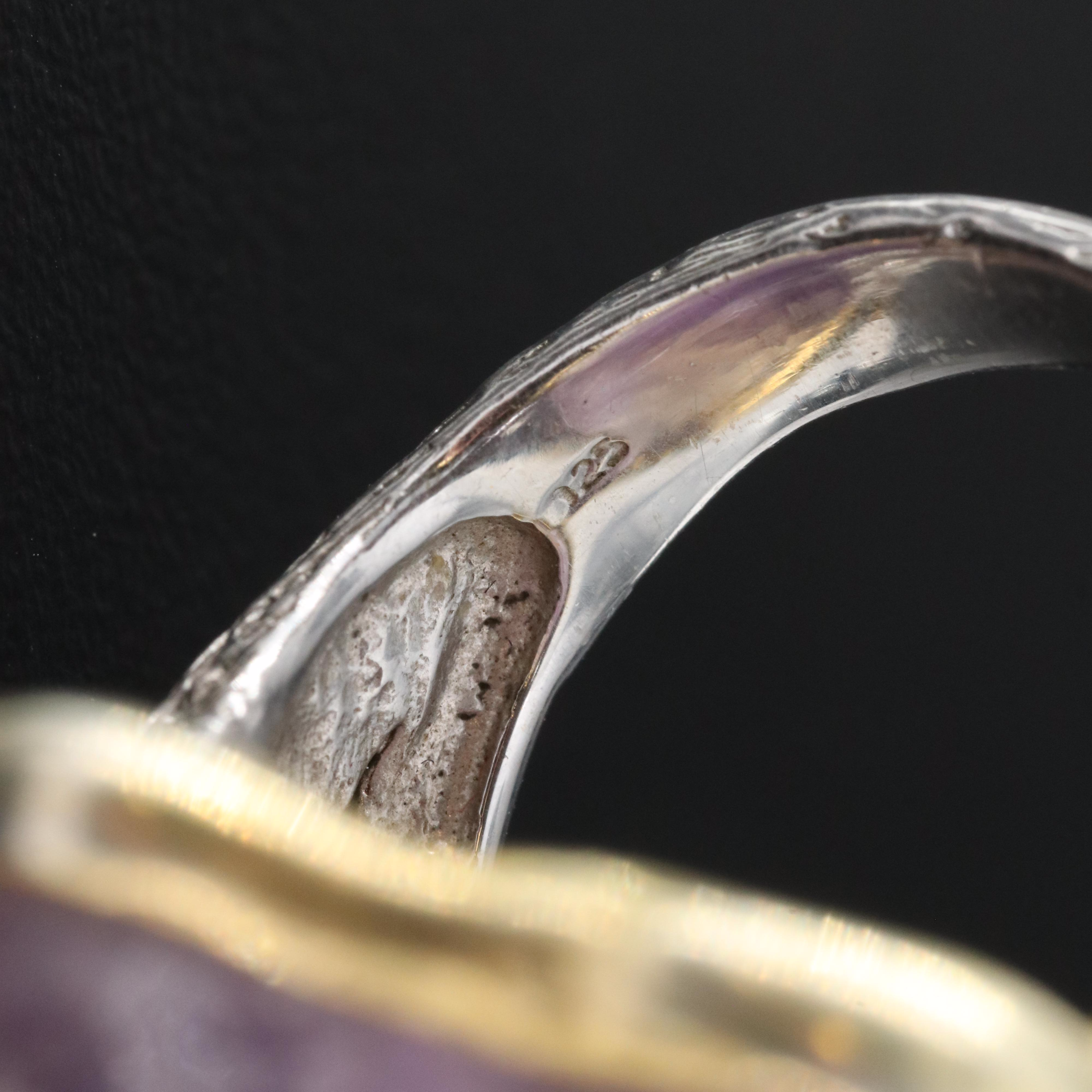 Sterling Quartz, Tourmaline and Sapphire Ring