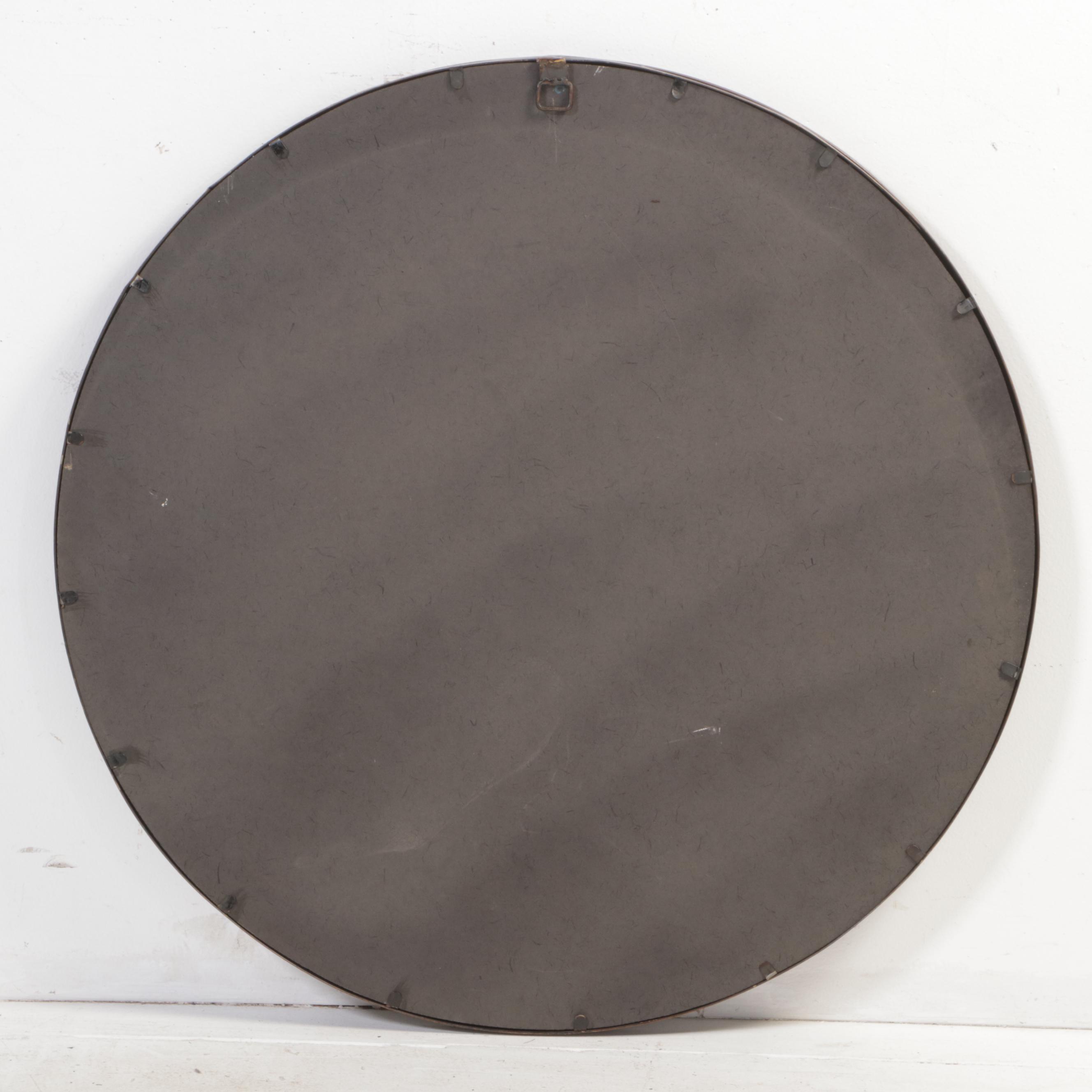 Modernist Style Patinated Metal Mirror