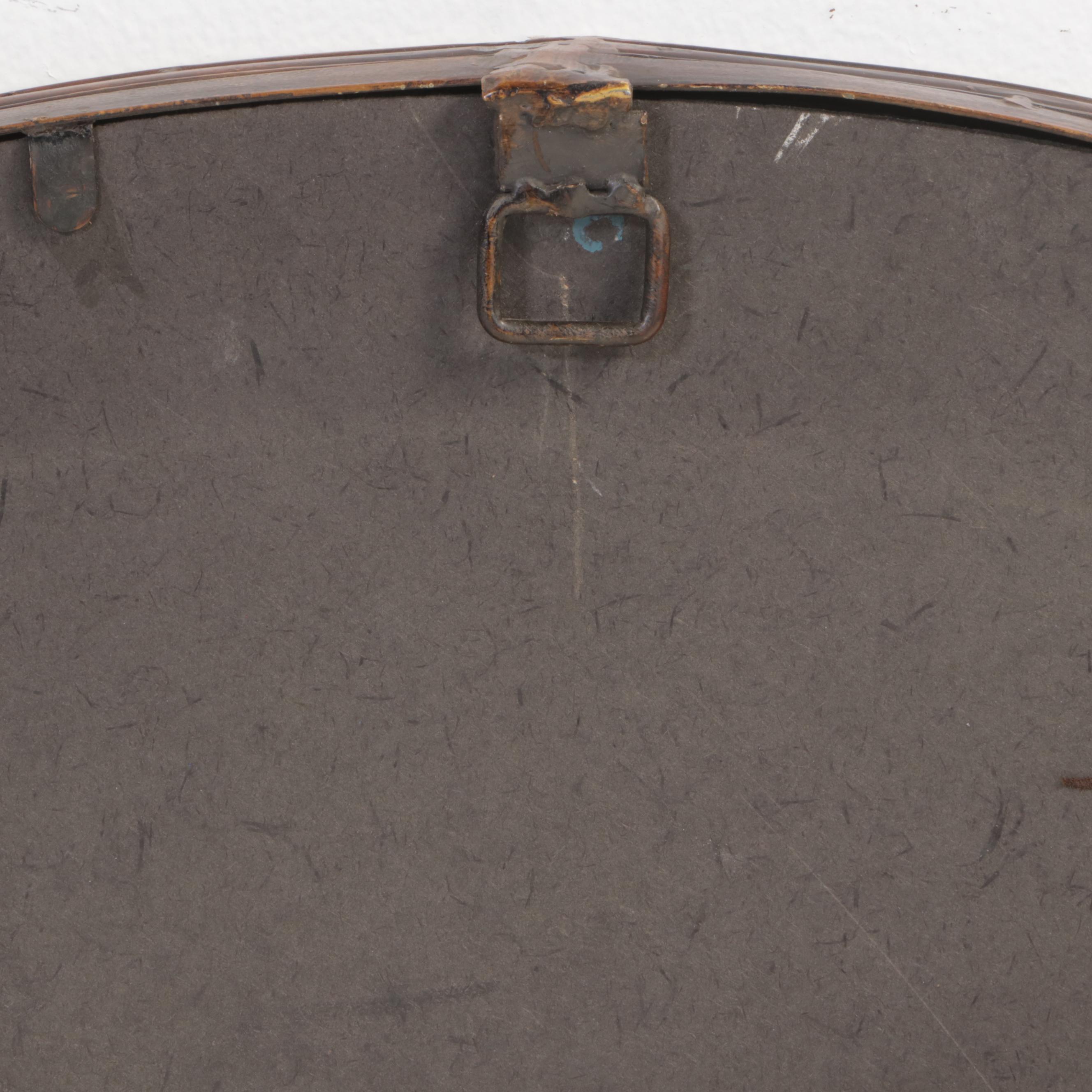 Modernist Style Patinated Metal Mirror