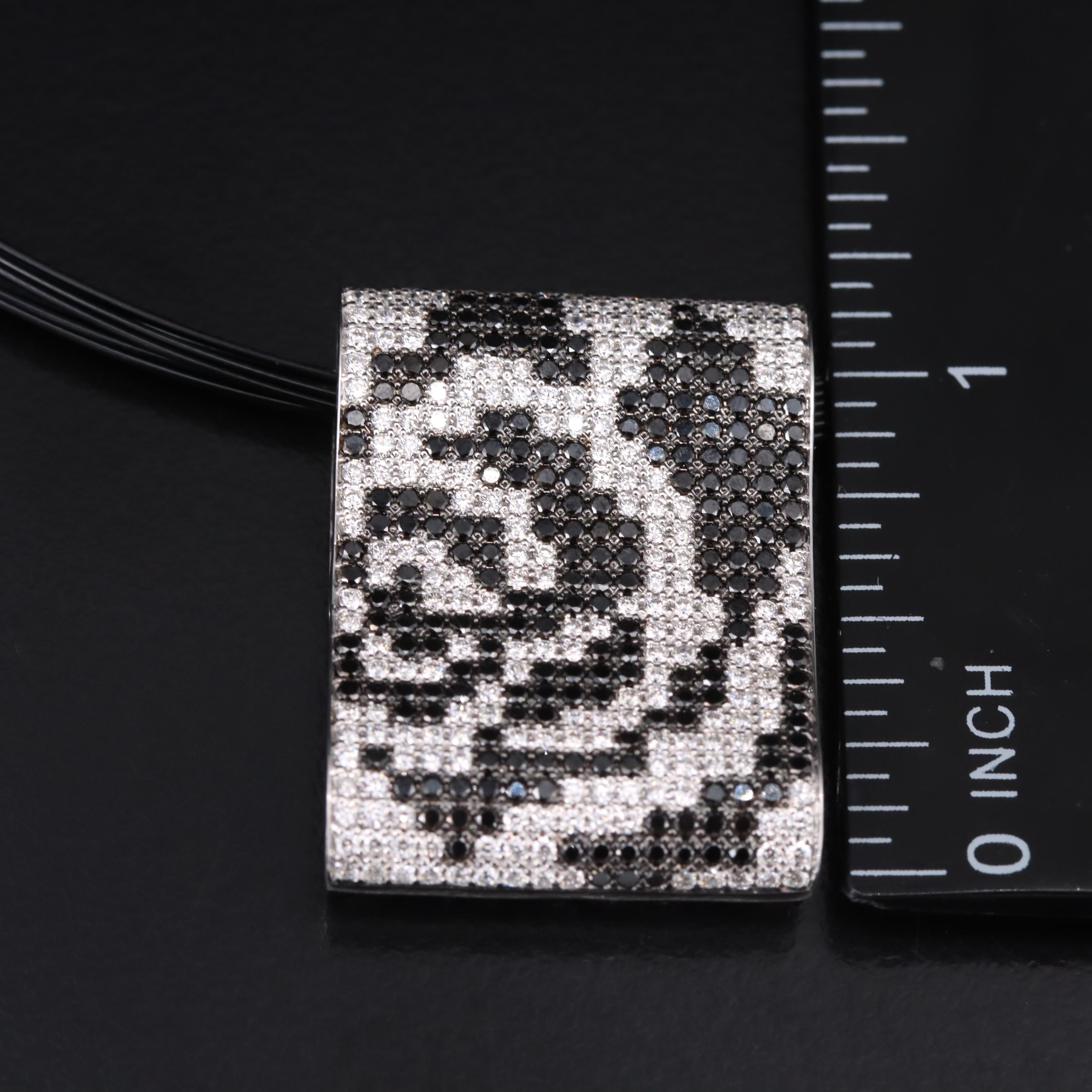 18K 2.75 CTW Pavé Diamond Rose Slide Pendant on Multi-Strand Necklace