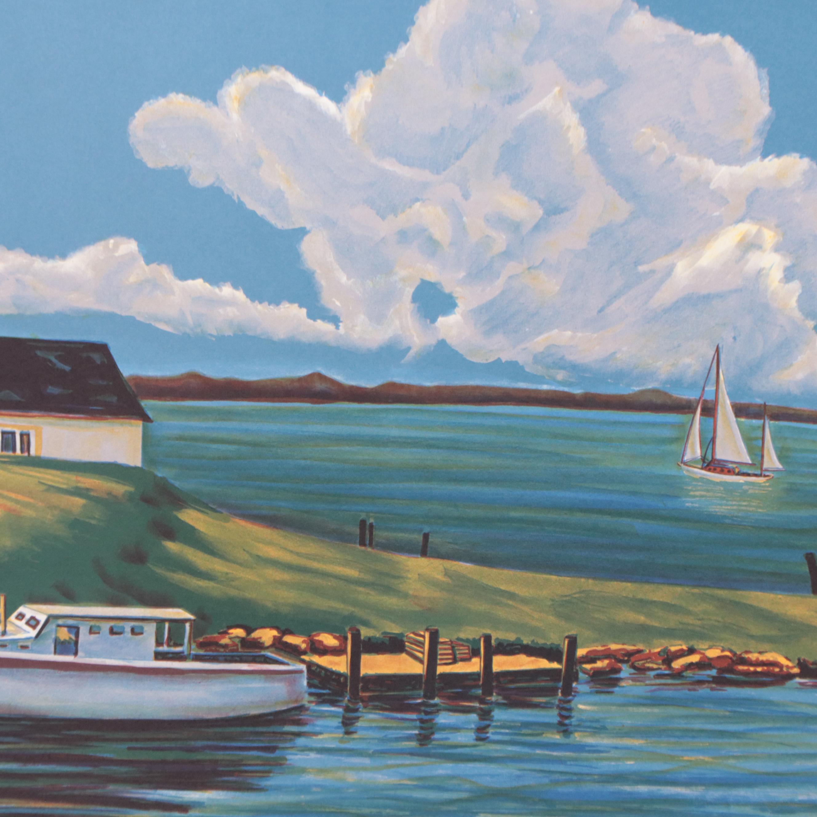 Jack Van Deckter Coastal Landscape Lithograph