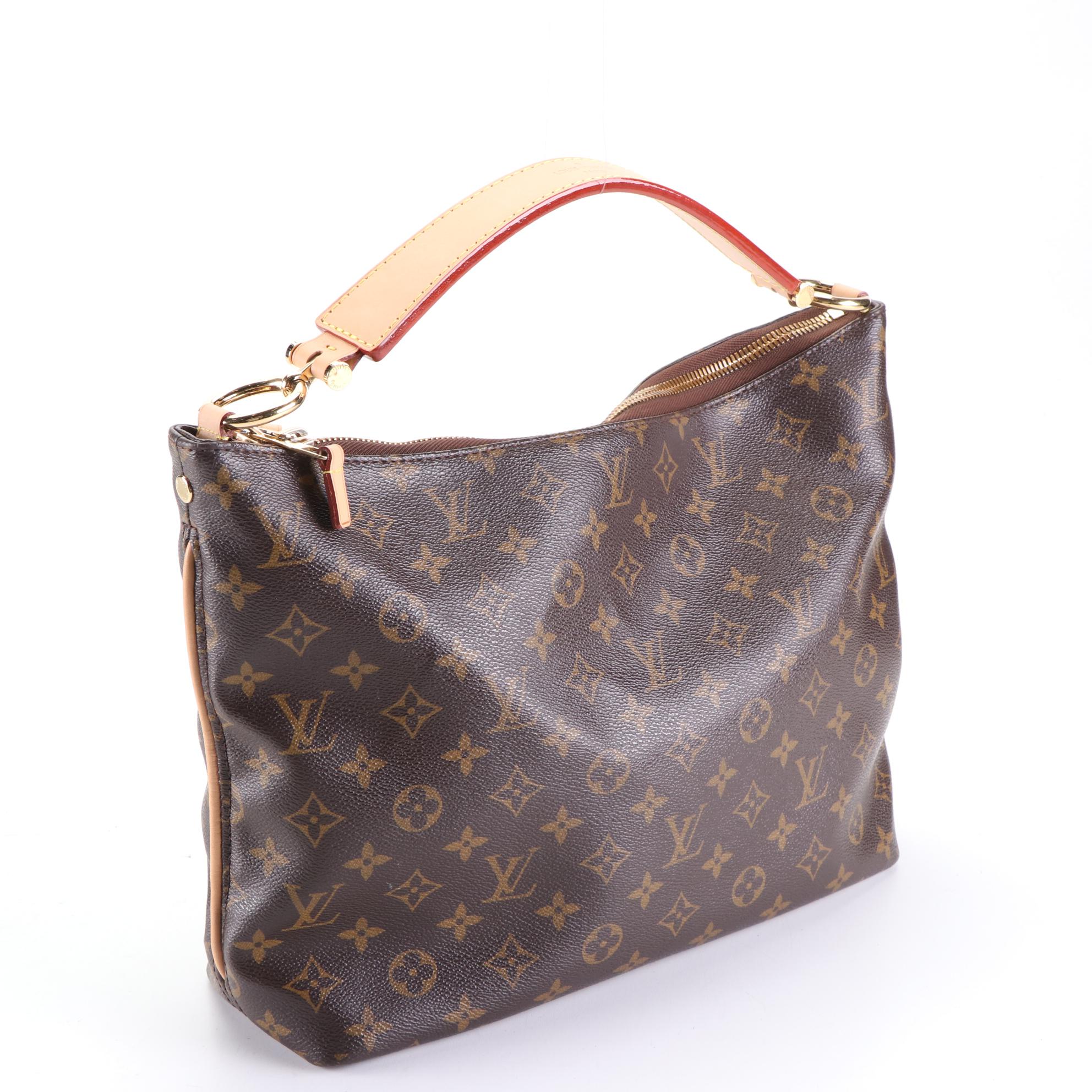 Louis Vuitton Sully PM Handbag in Monogram Canvas with Vachetta Leather