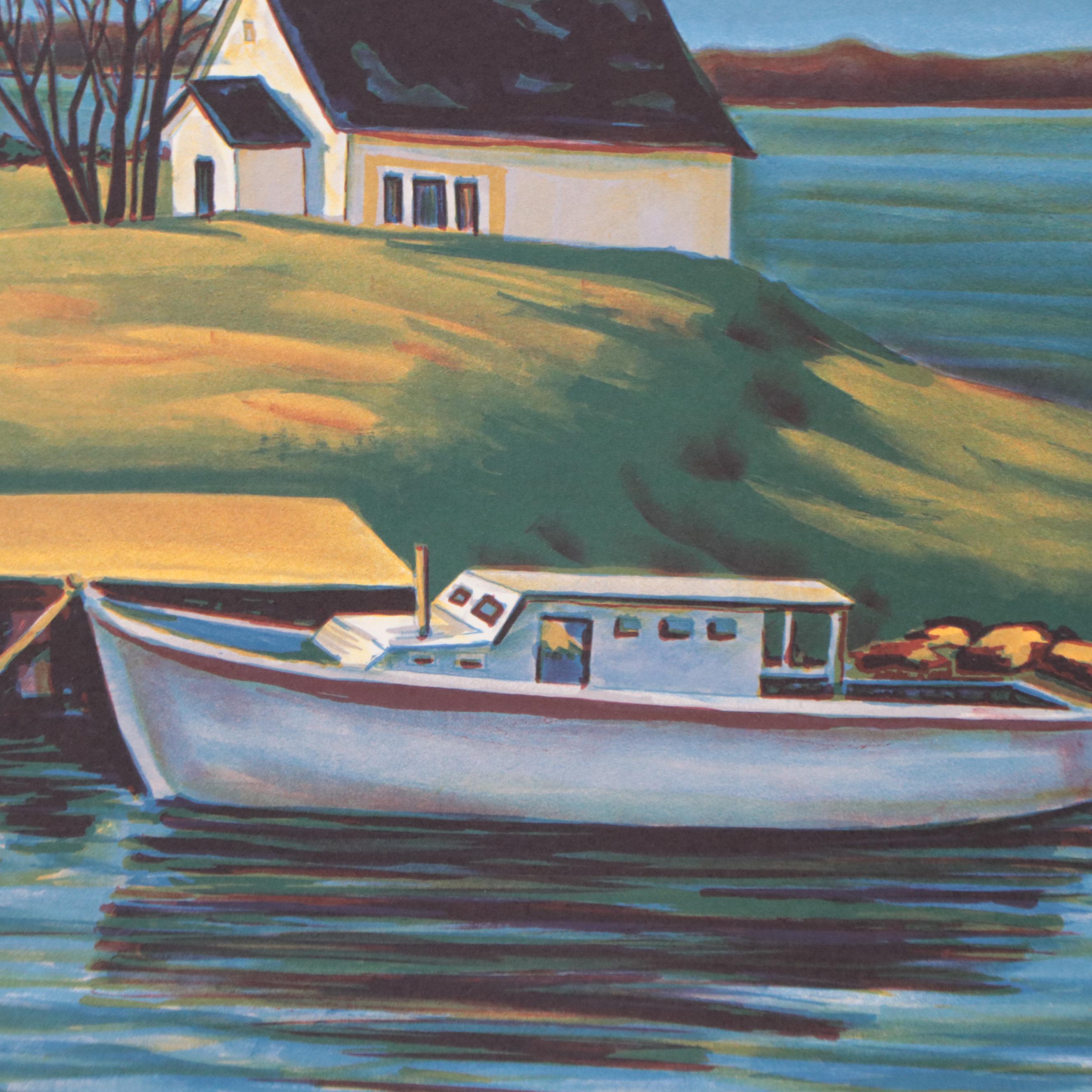 Jack Van Deckter Coastal Landscape Lithograph