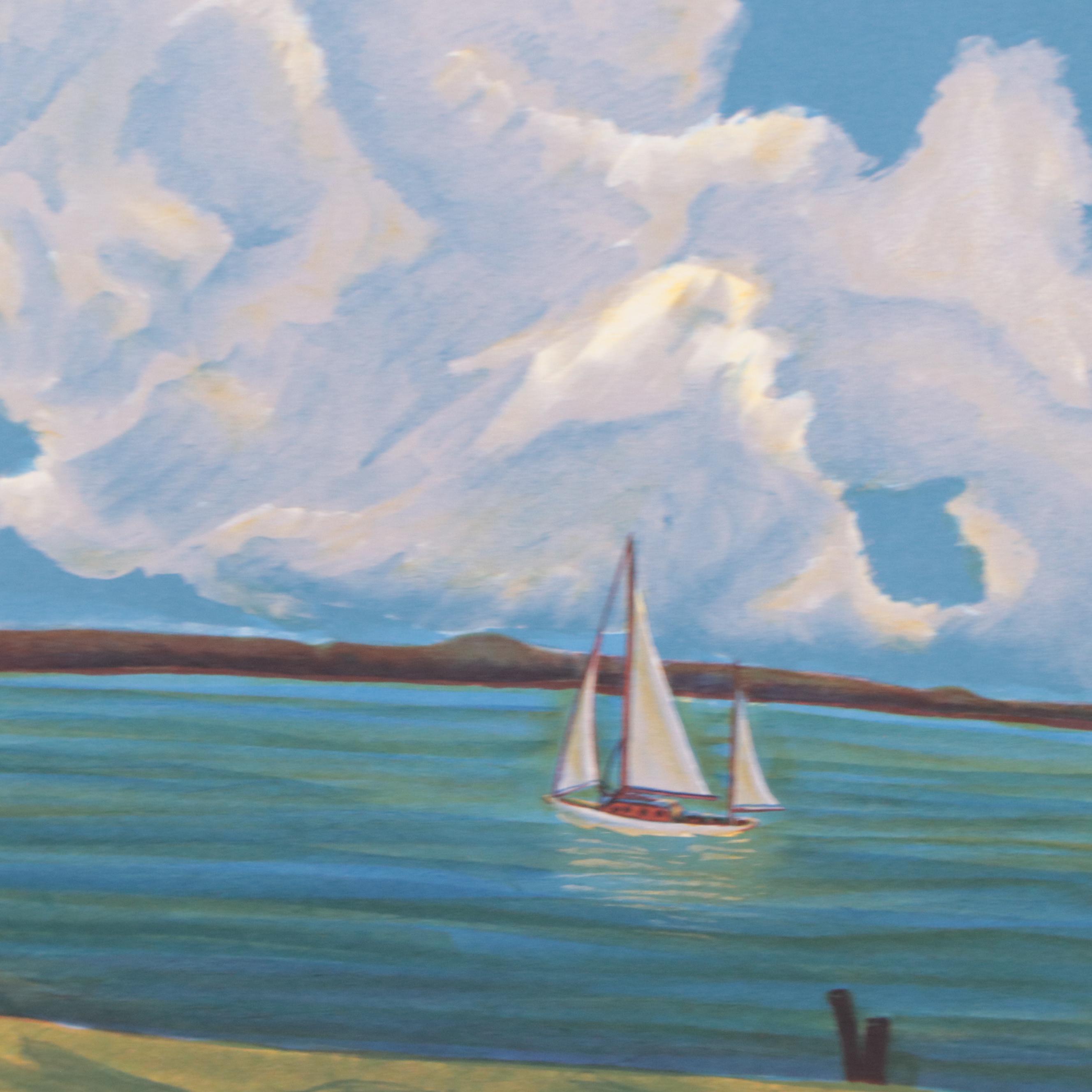 Jack Van Deckter Coastal Landscape Lithograph