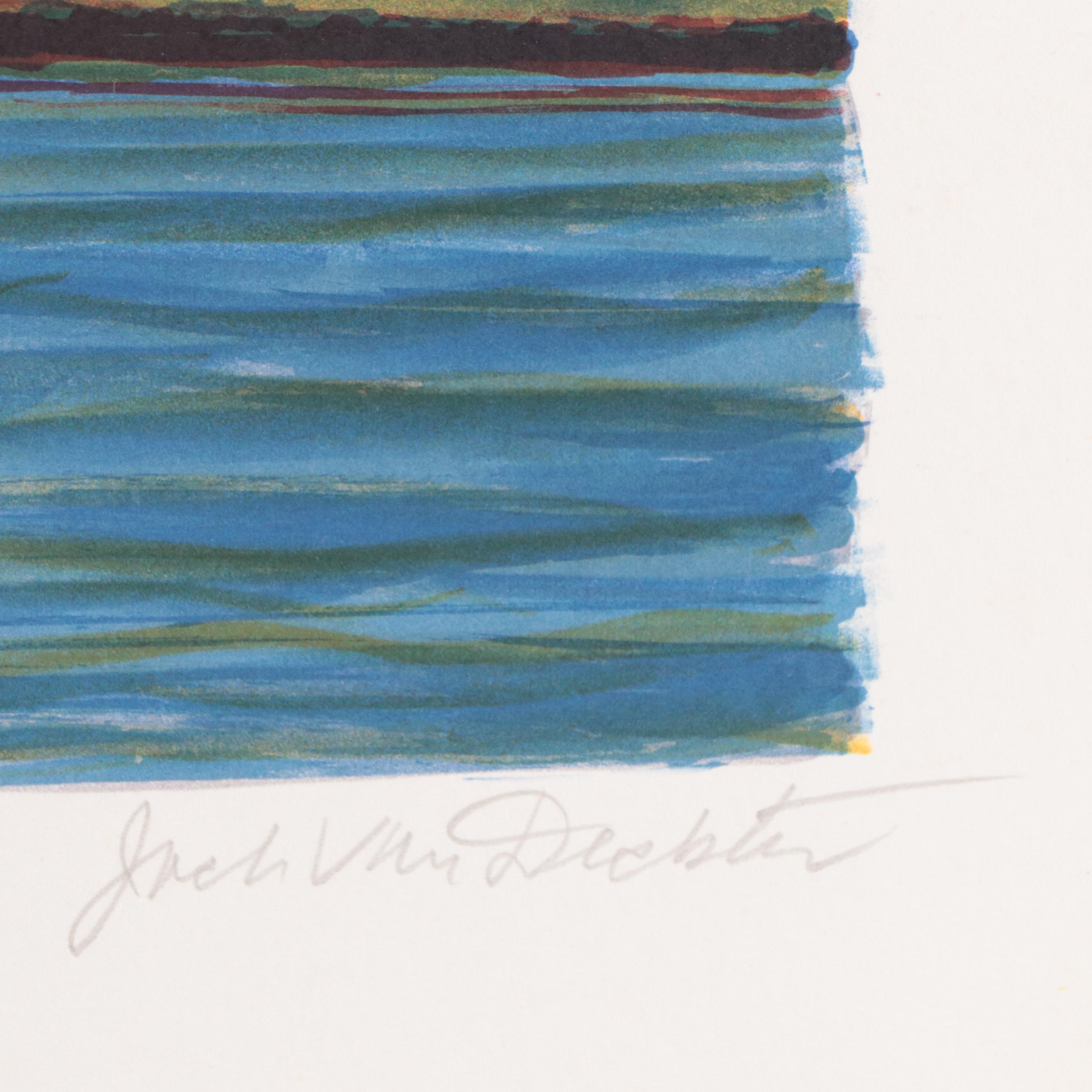 Jack Van Deckter Coastal Landscape Lithograph