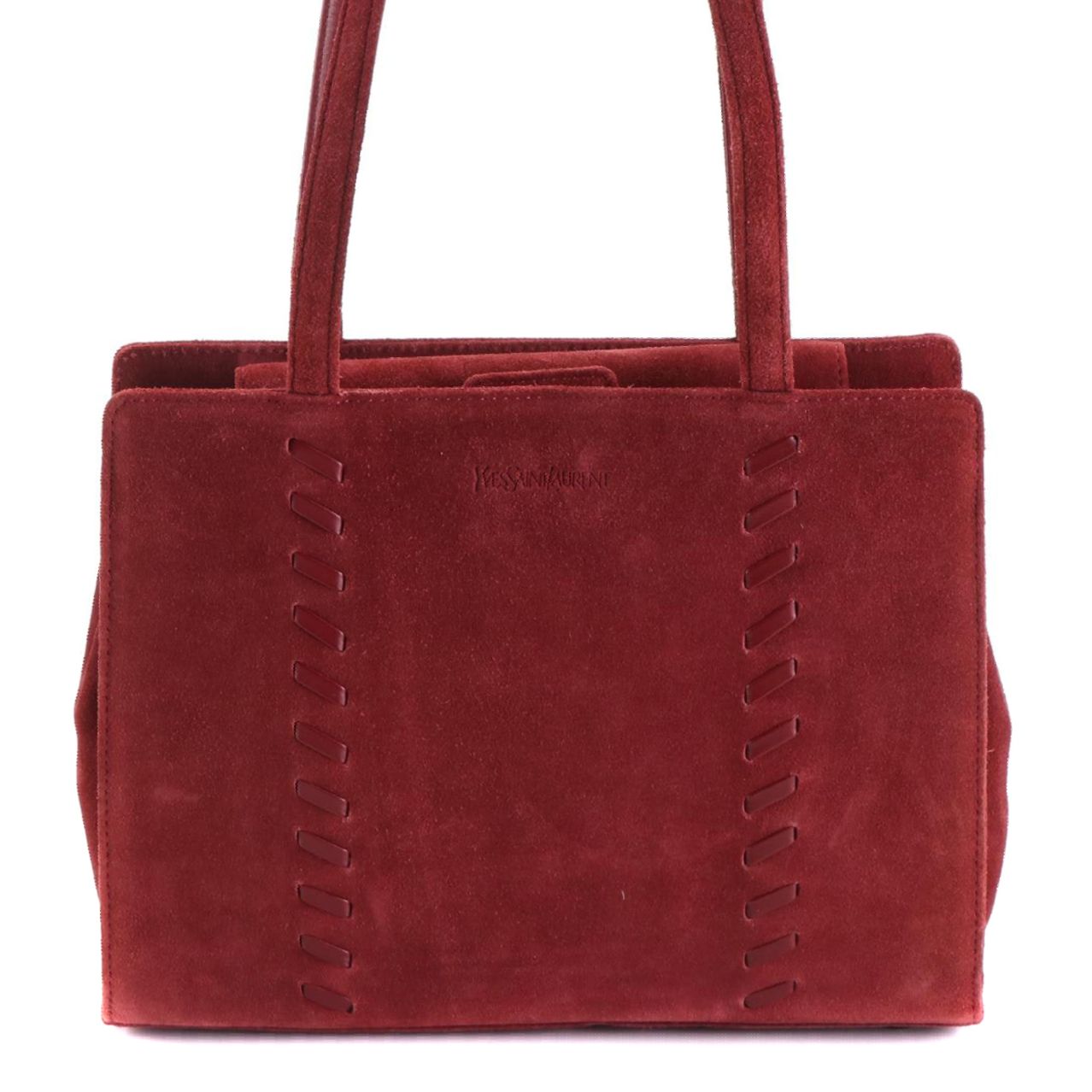 Yves Saint Laurent Shoulder Bag in Suede with Leather Trim