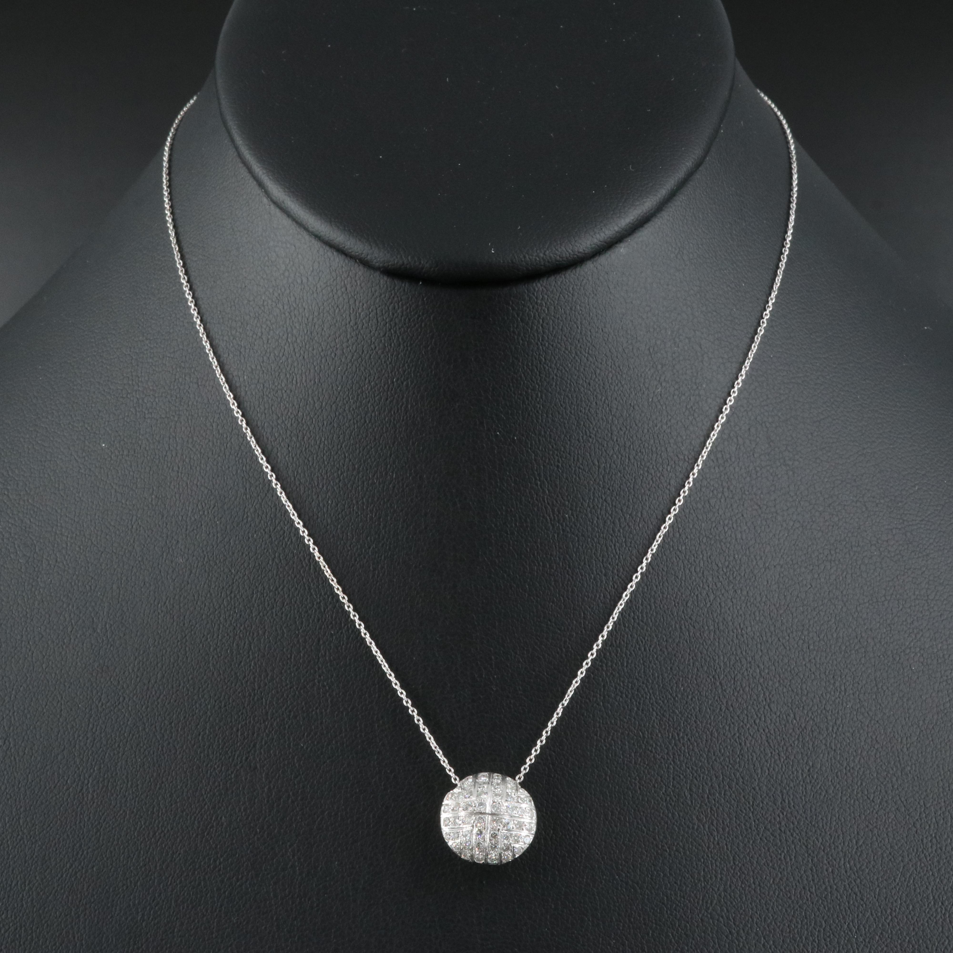 18K 0.50 CTW Diamond Pendant Necklace