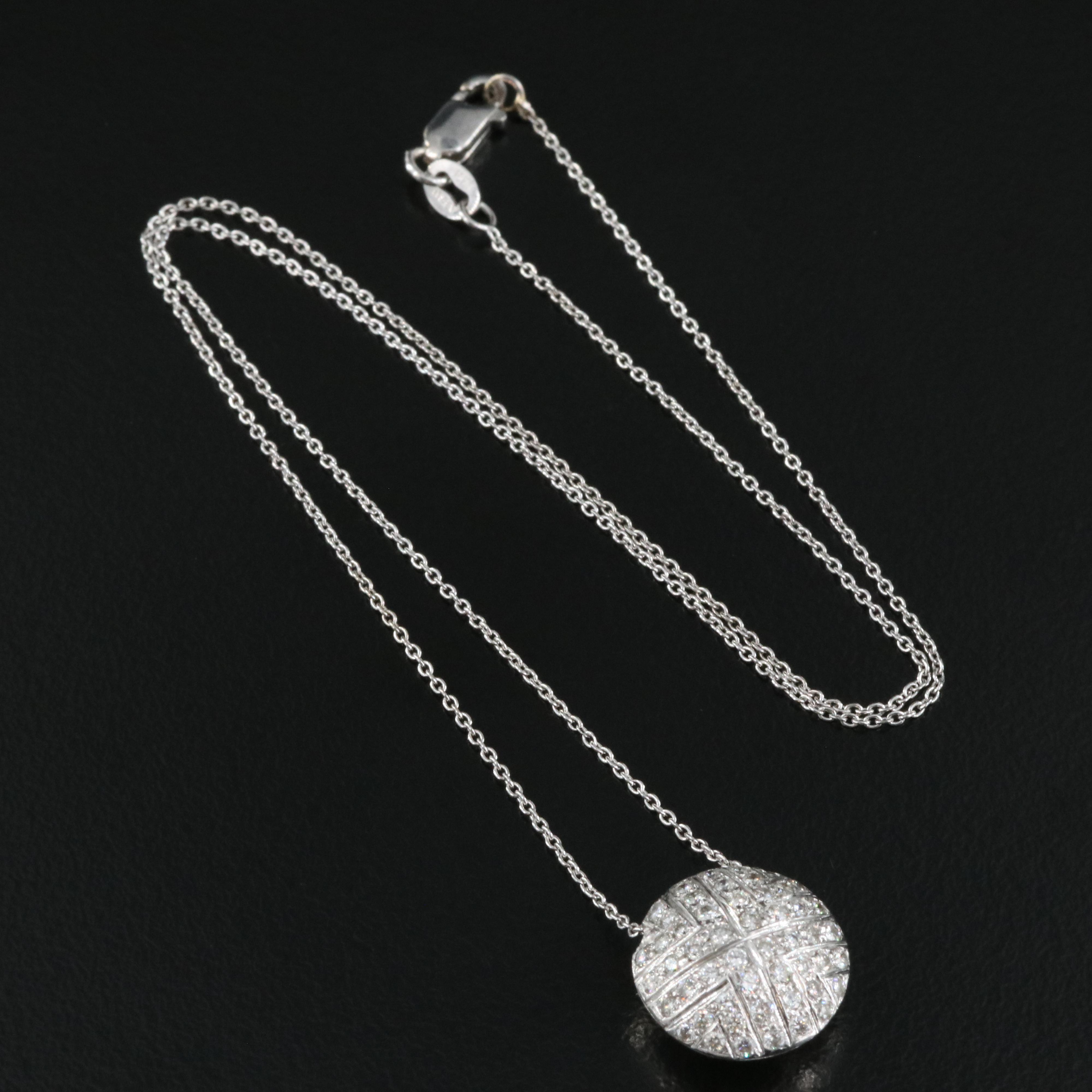 18K 0.50 CTW Diamond Pendant Necklace