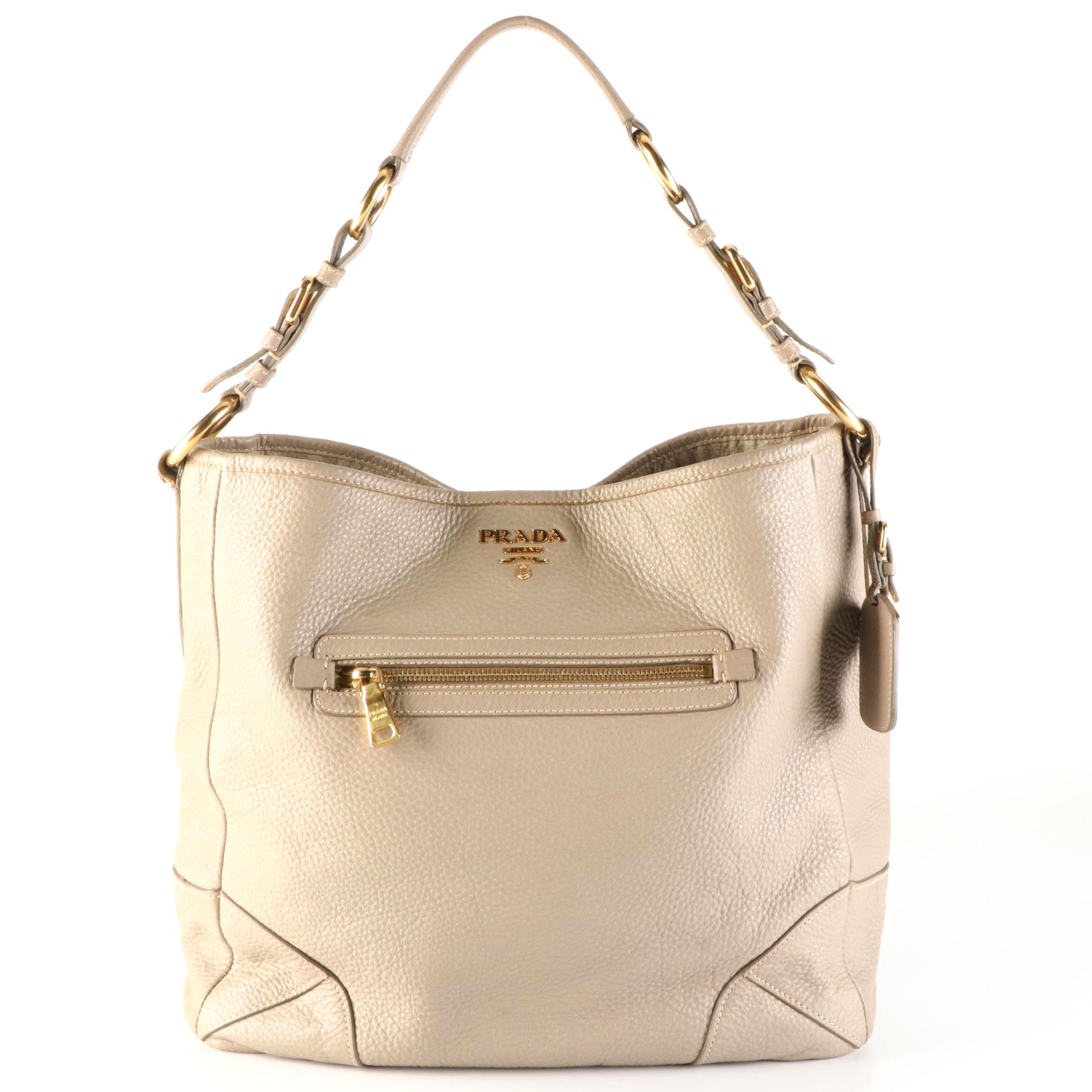 Prada Shoulder Bag in Vitello Daino Leather