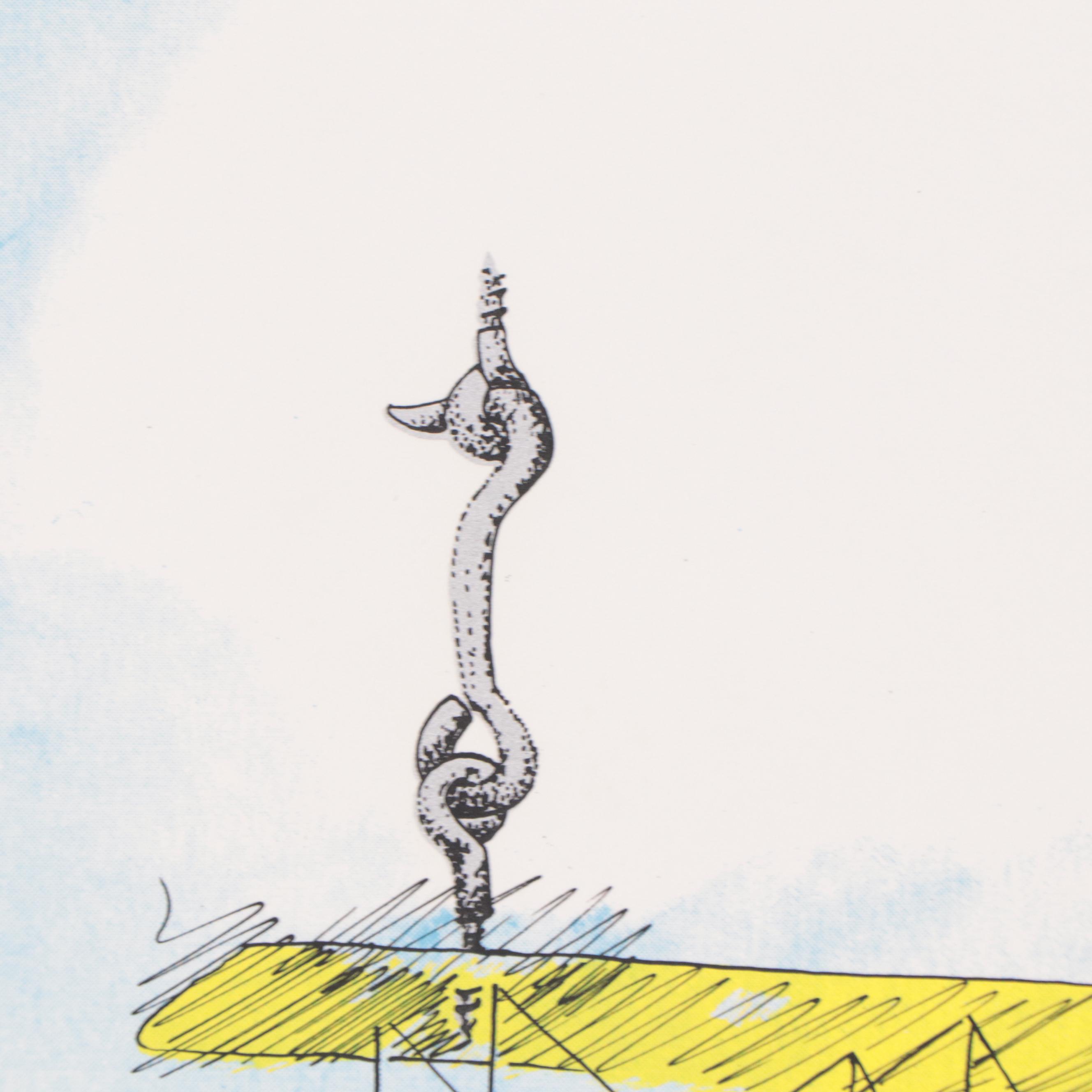 Joyce Arons Modernist Serigraph "She Flies..."