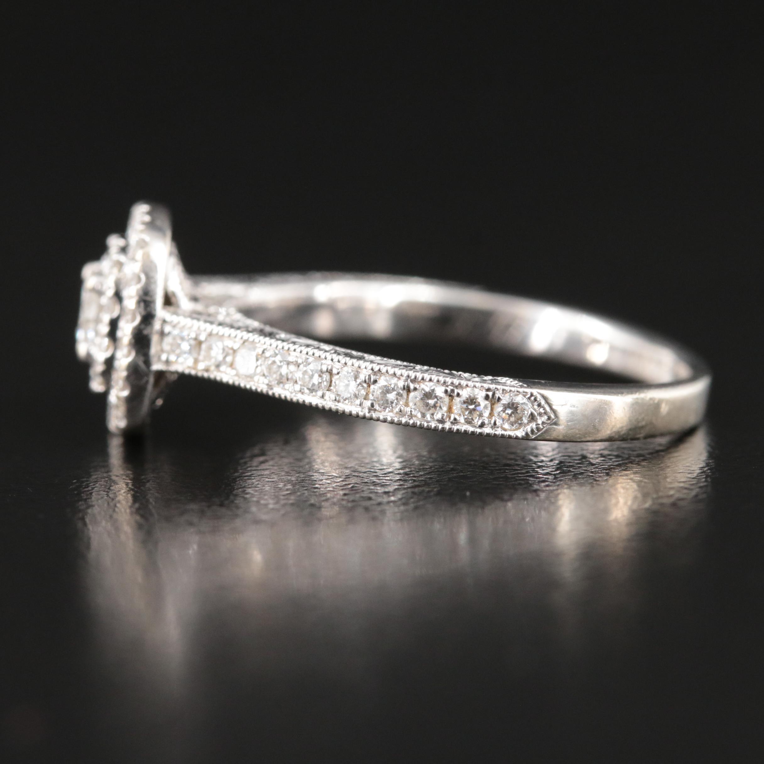 Neil Land 14K 0.94 CTW Diamond Double Halo Ring