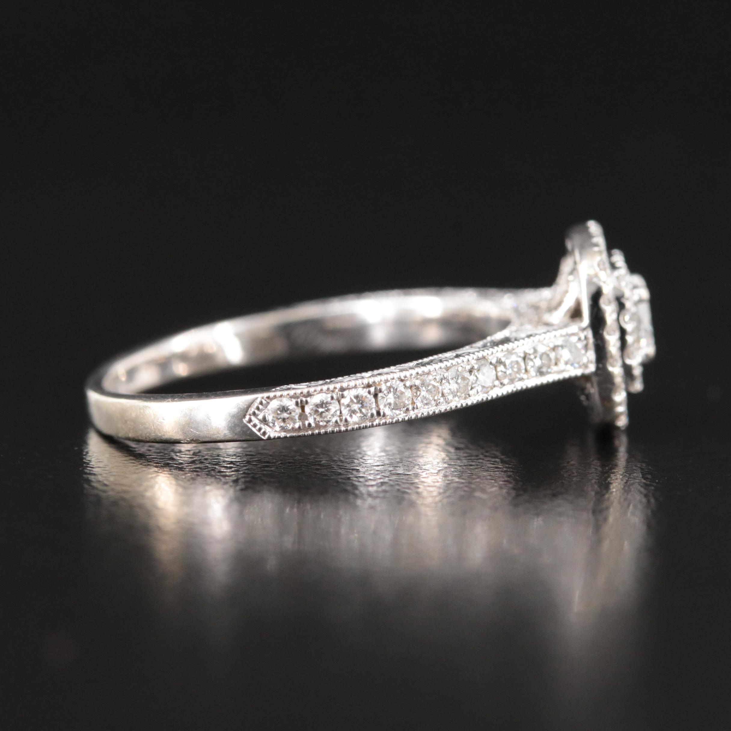 Neil Land 14K 0.94 CTW Diamond Double Halo Ring