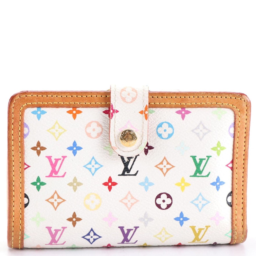 Louis Vuitton x Takashi Murakami Compact Wallet in Multicolor Monogram Canvas