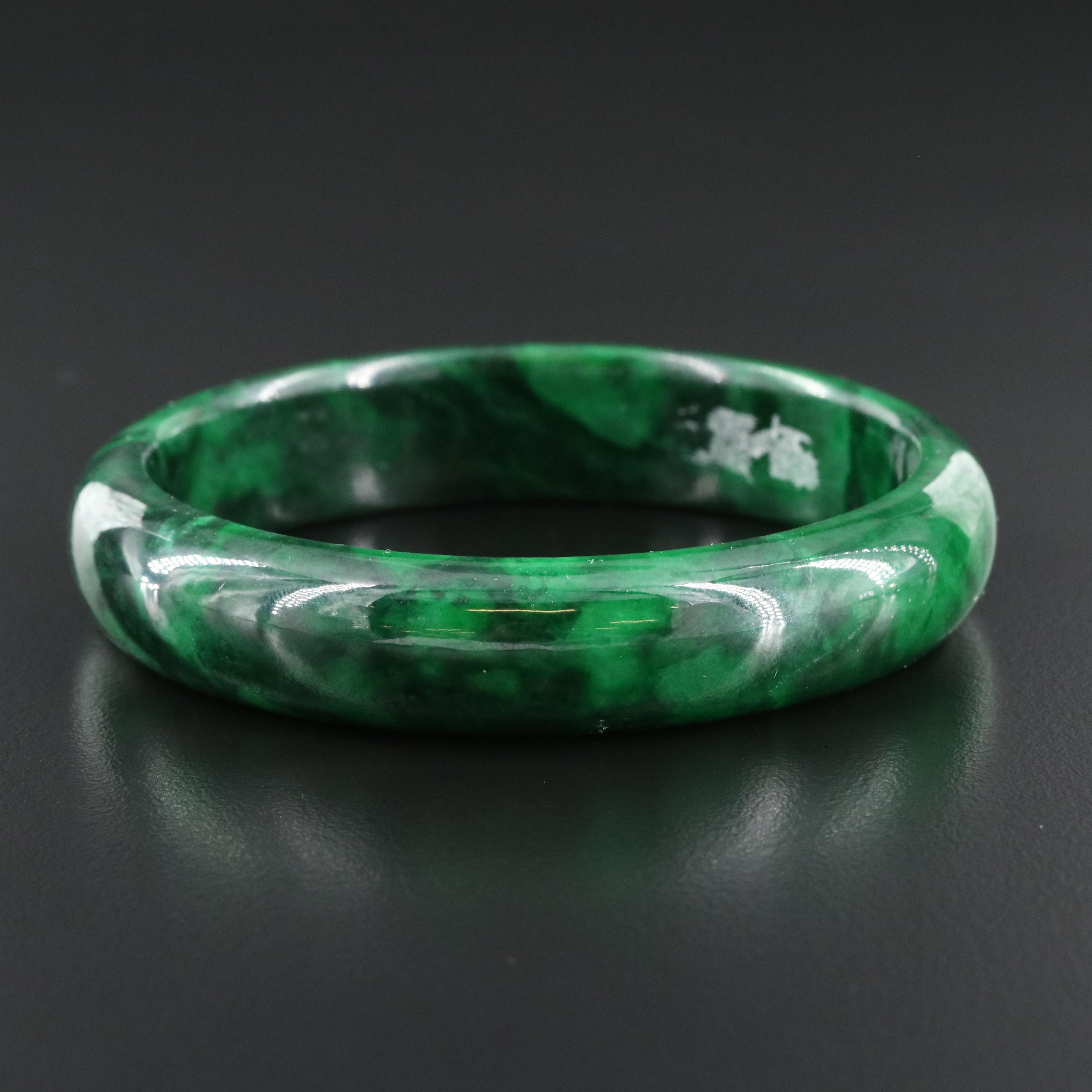 Jadeite Hololith Bangle