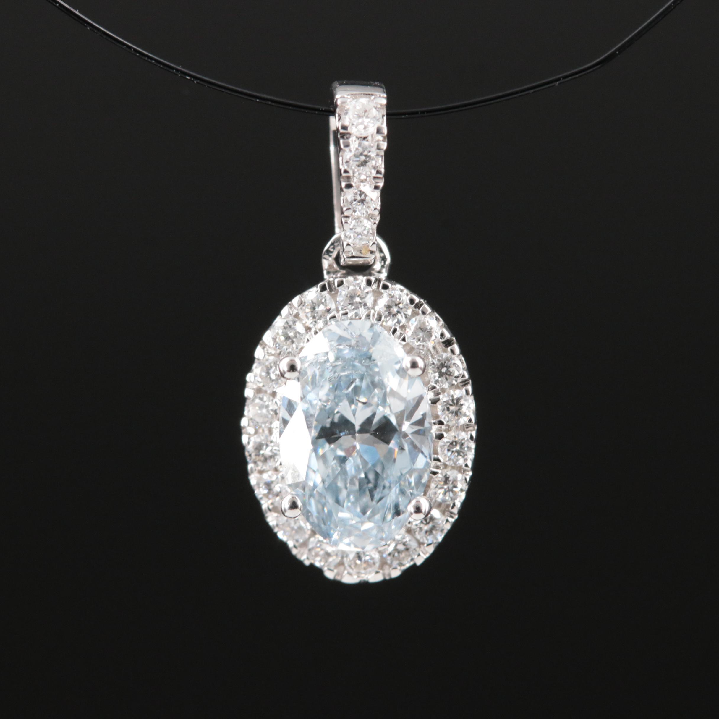 14K 0.64 CTW Lab Grown Diamond Pendant