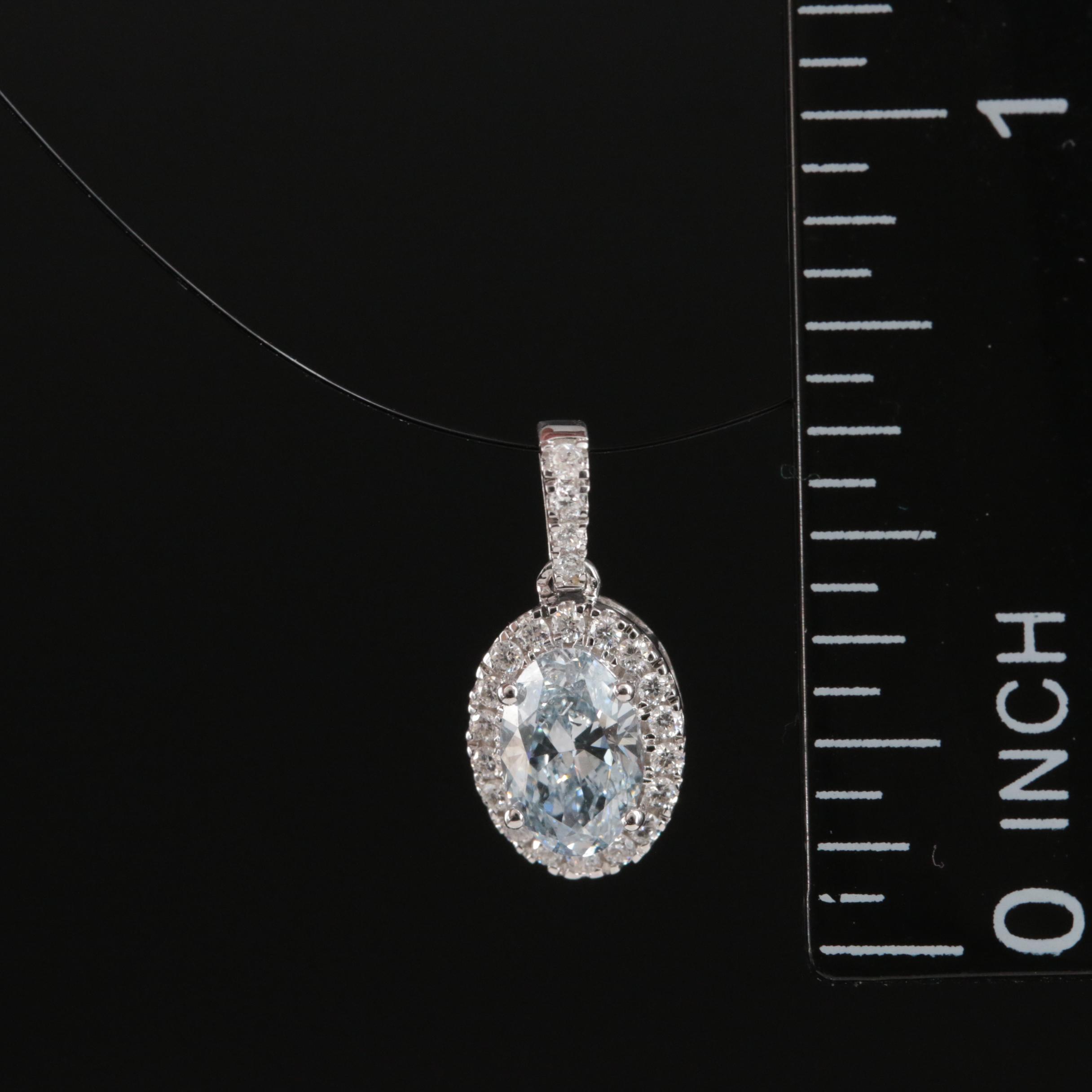 14K 0.64 CTW Lab Grown Diamond Pendant
