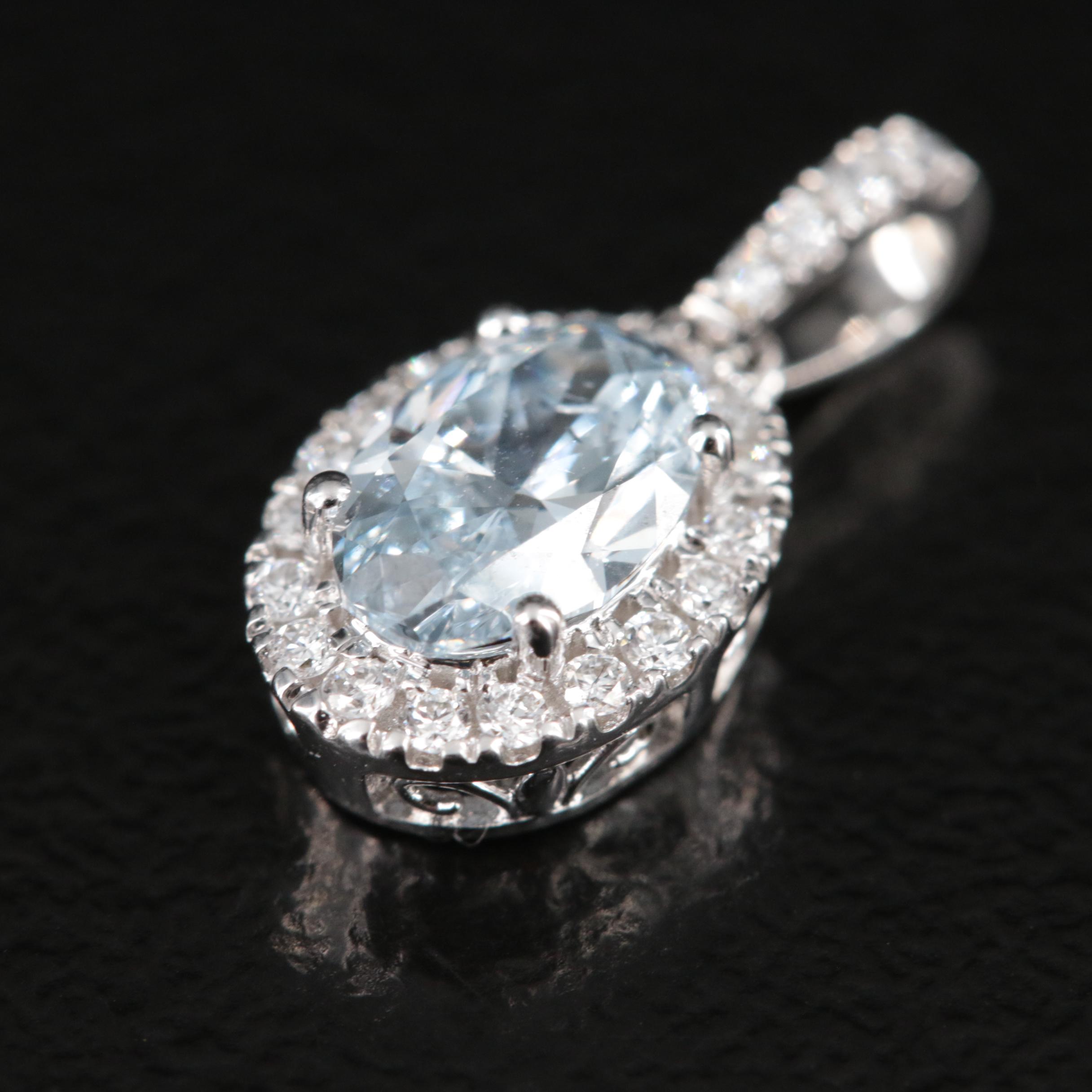 14K 0.64 CTW Lab Grown Diamond Pendant