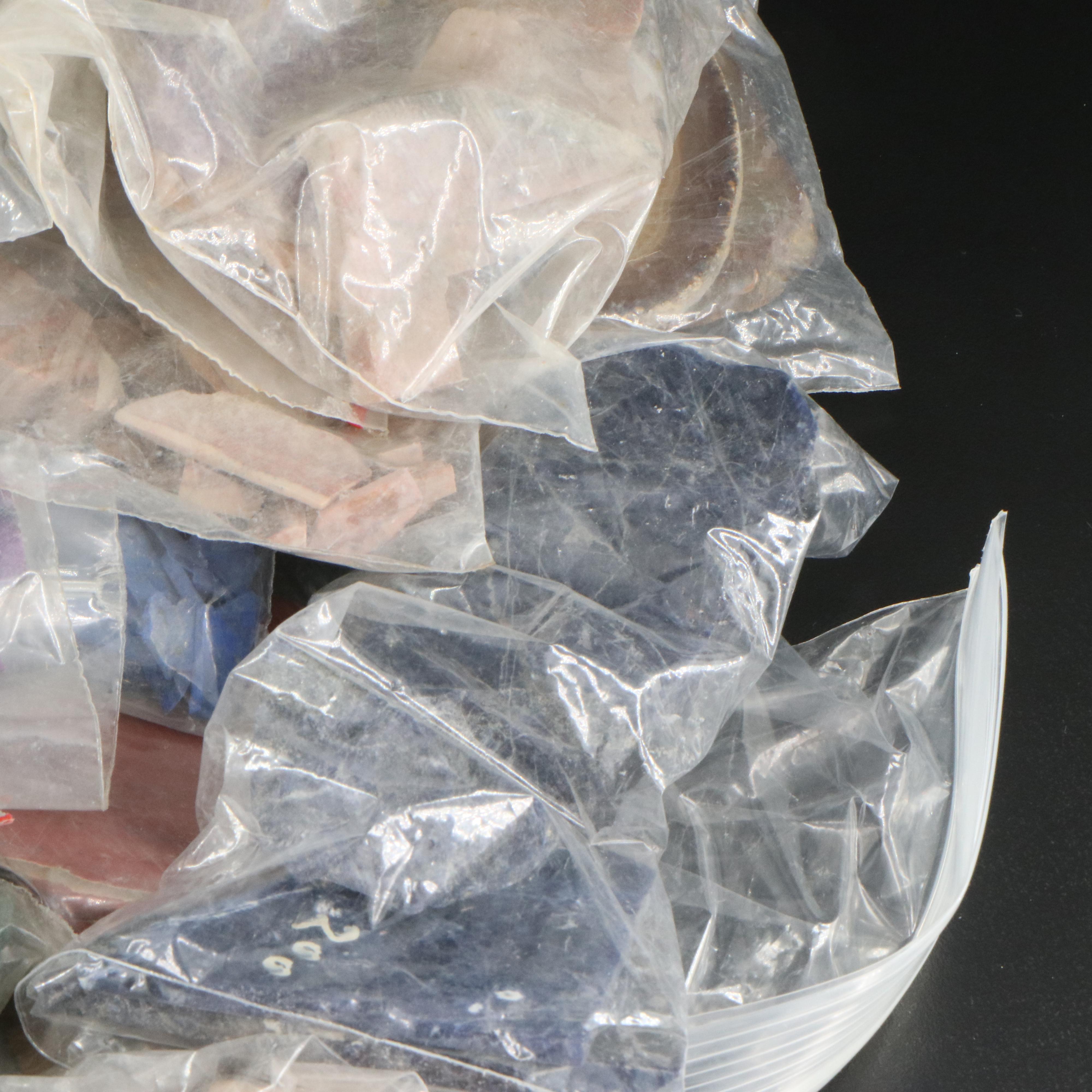 Loose Malachite. Agate and Lapis Lazuli