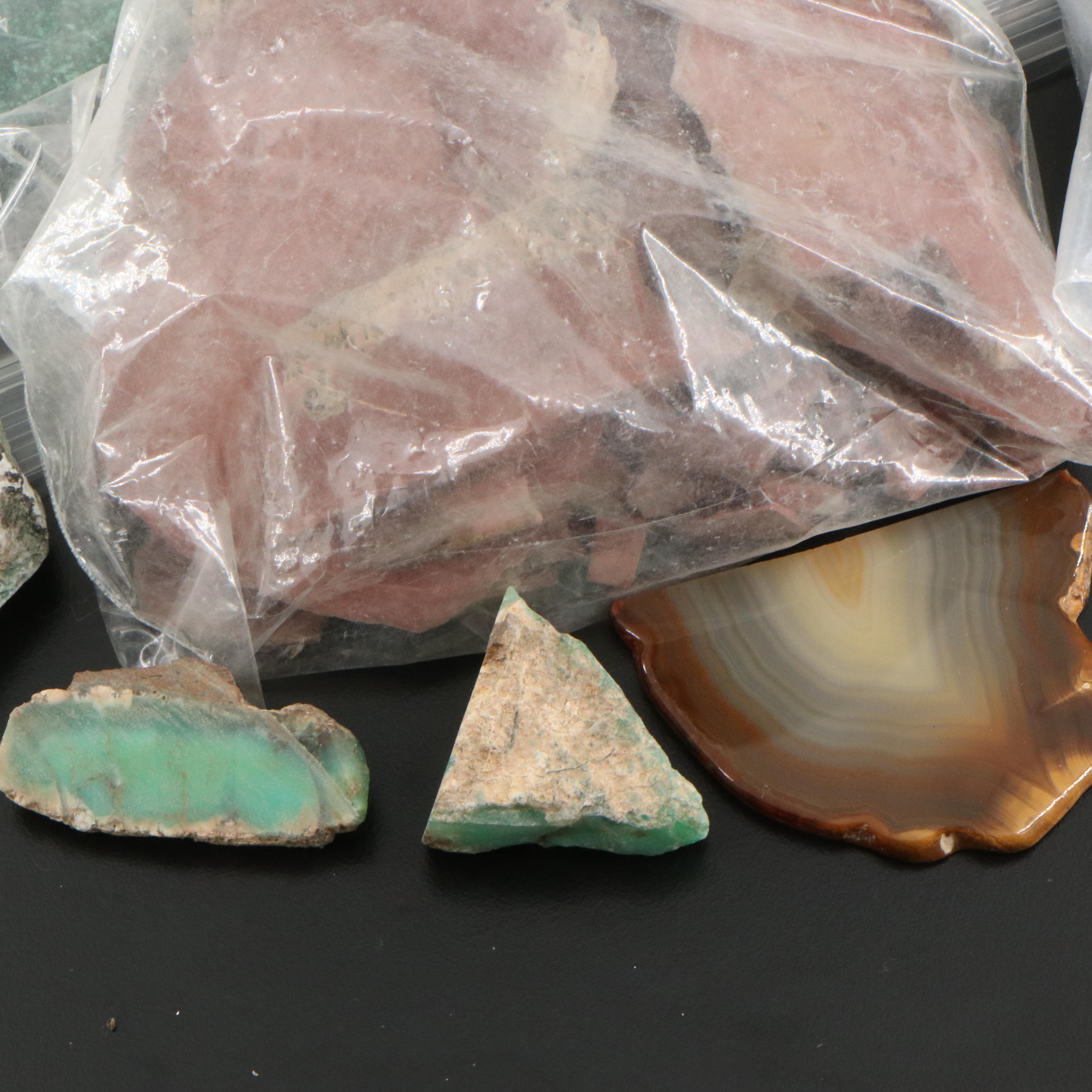 Loose Malachite. Agate and Lapis Lazuli