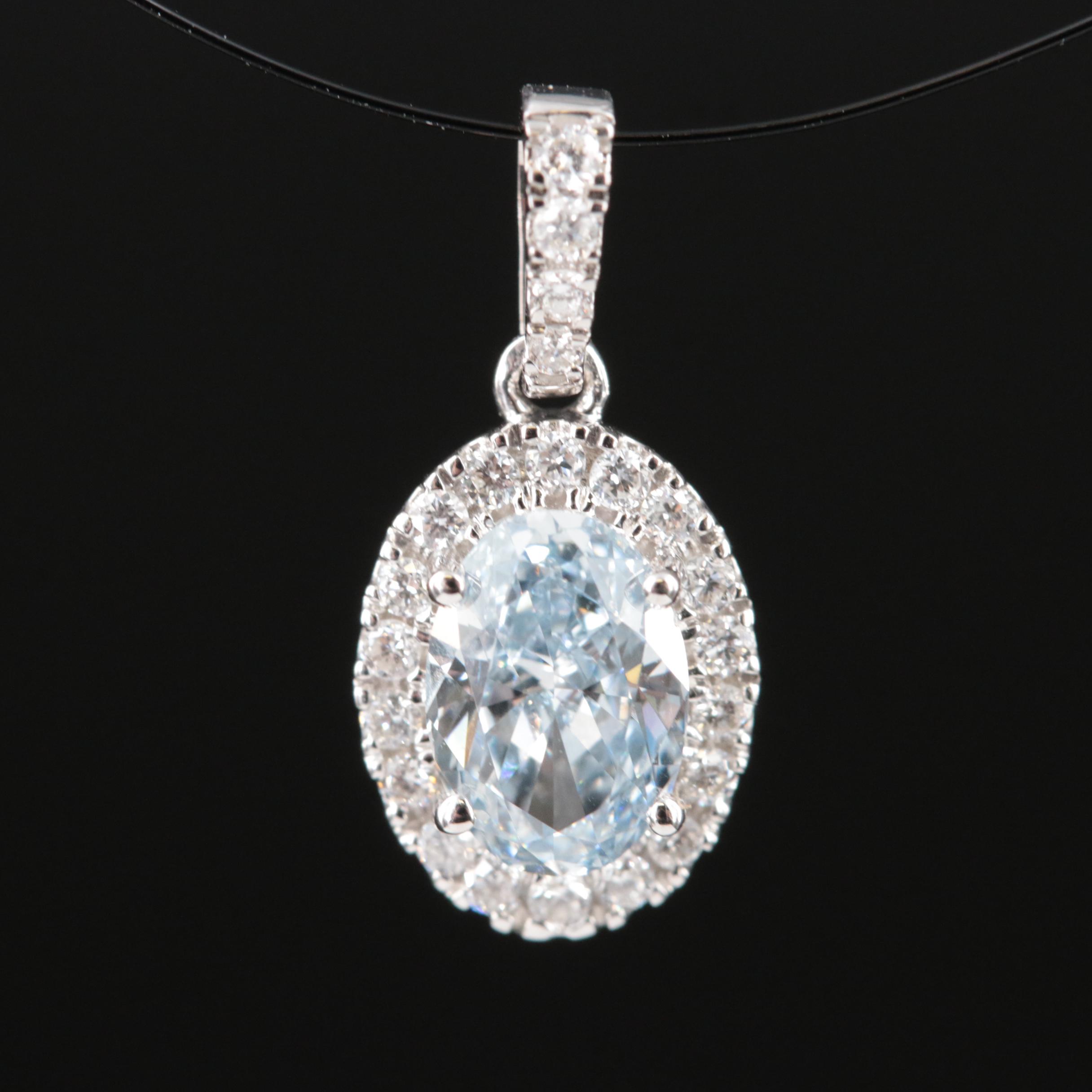14K 0.64 CTW Lab Grown Diamond Pendant