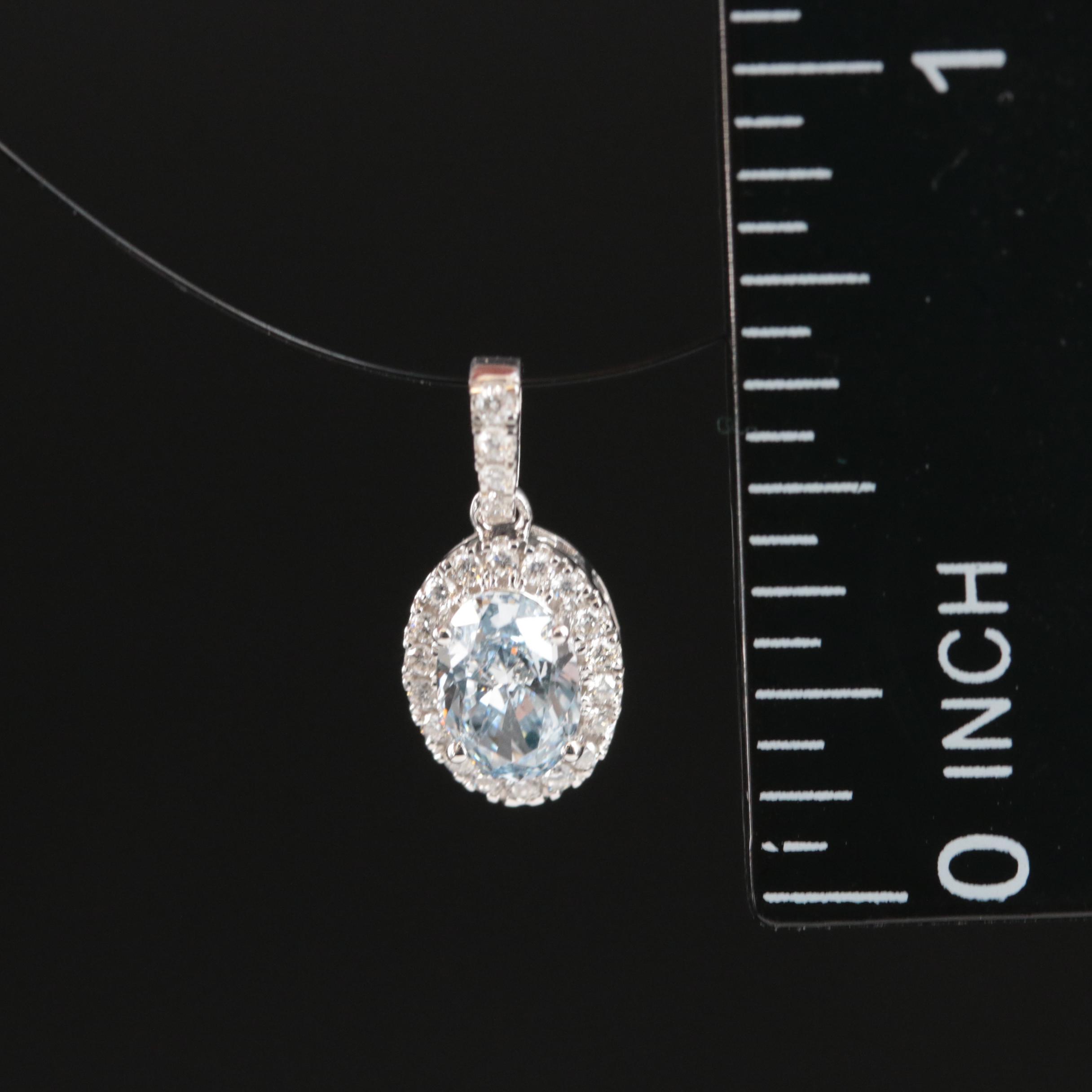 14K 0.64 CTW Lab Grown Diamond Pendant