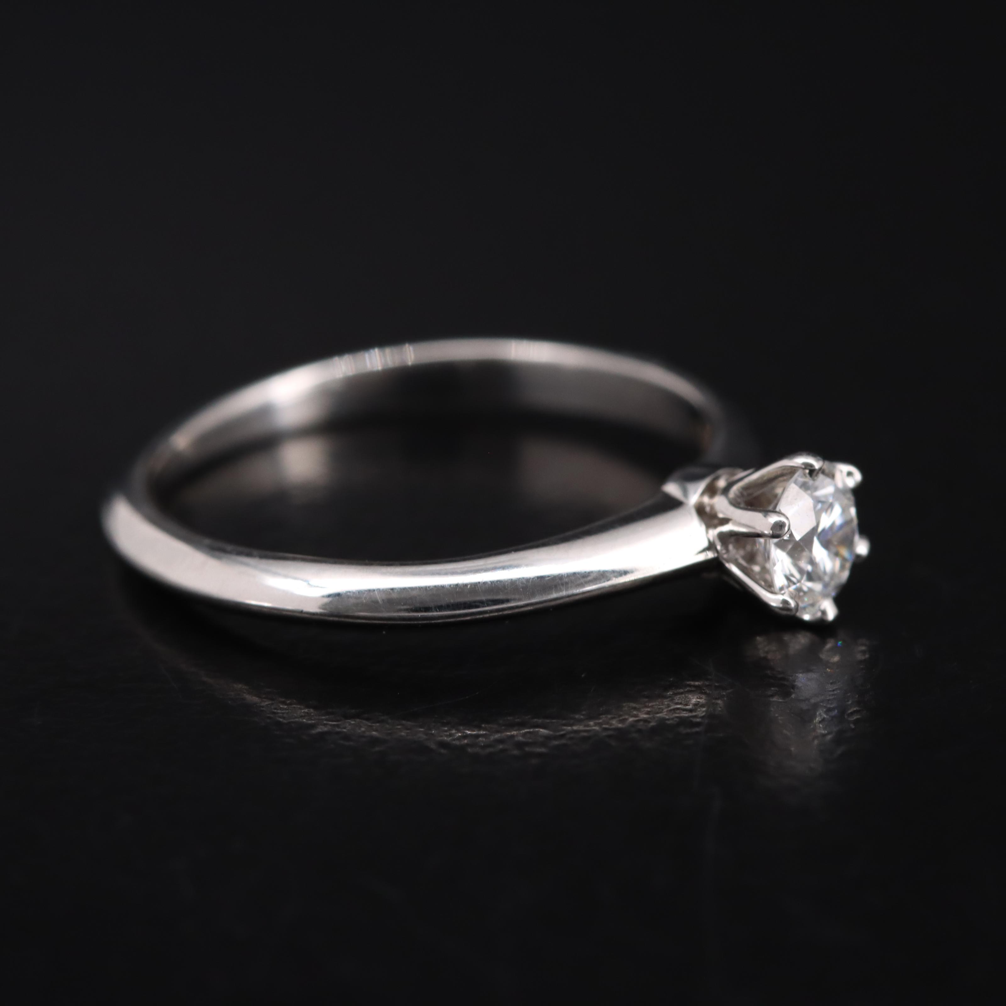 Tiffany & Co. Platinum 0.28 CT Diamond Solitaire Knife-Edge Ring