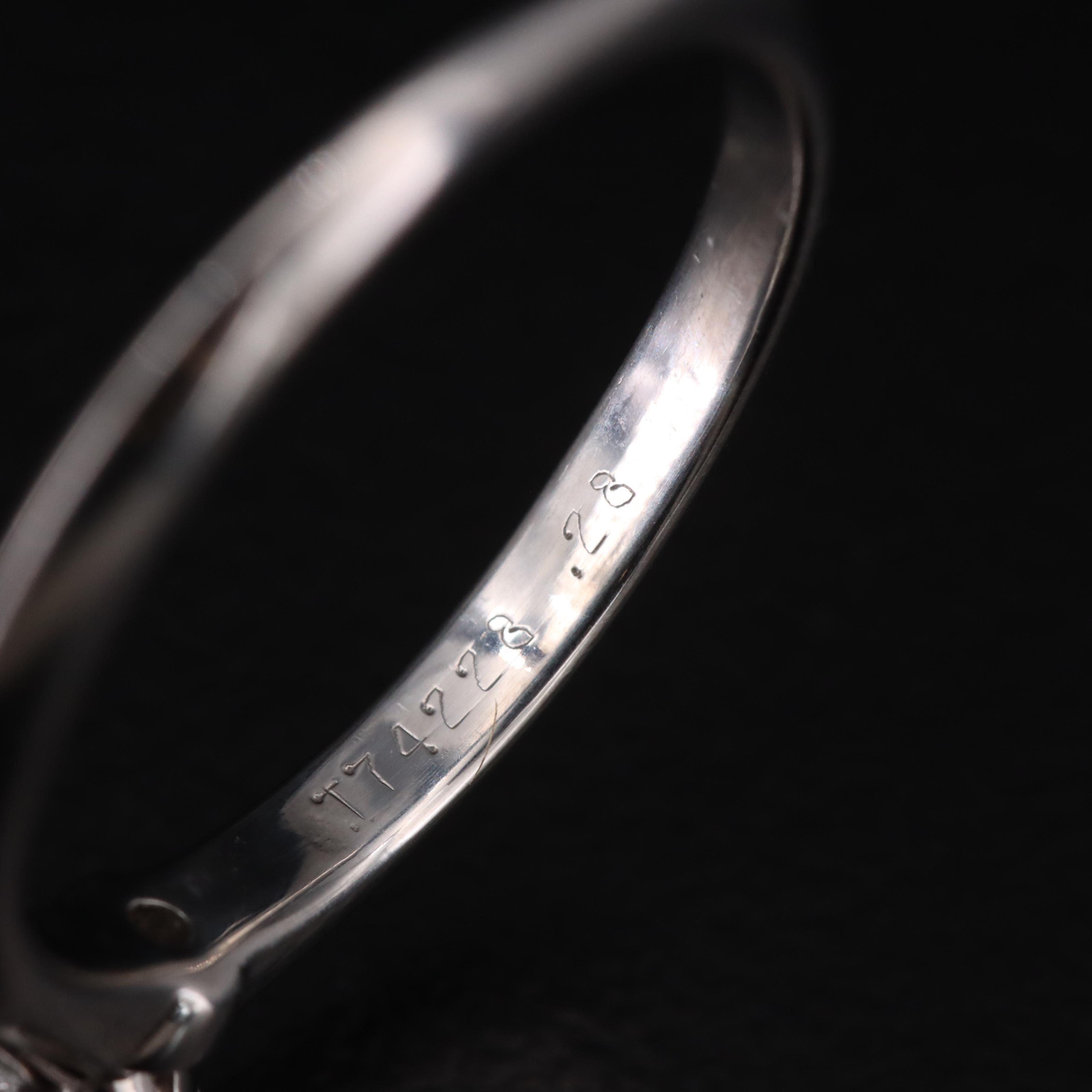 Tiffany & Co. Platinum 0.28 CT Diamond Solitaire Knife-Edge Ring