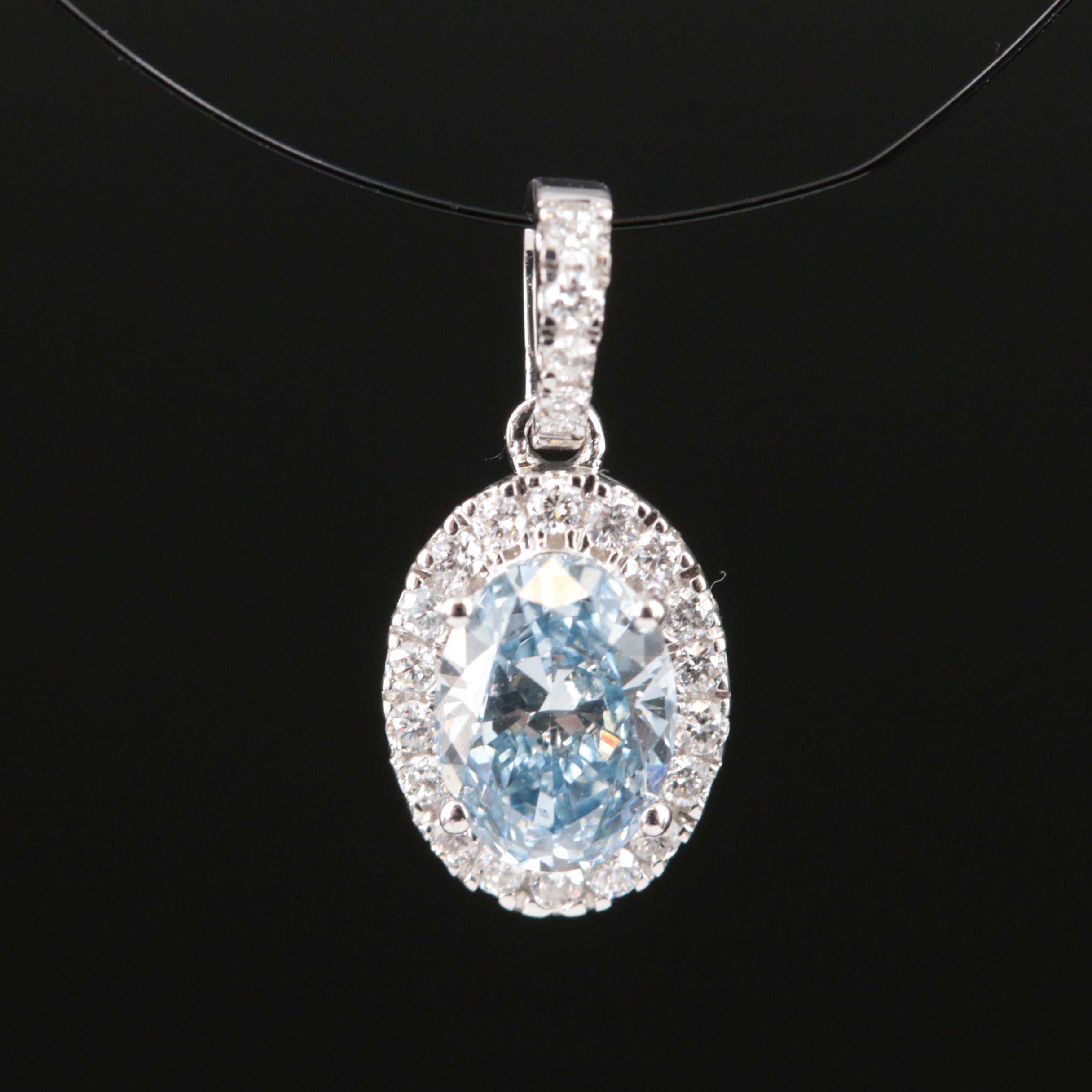 14K 0.64 CTW Lab Grown Diamond Pendant