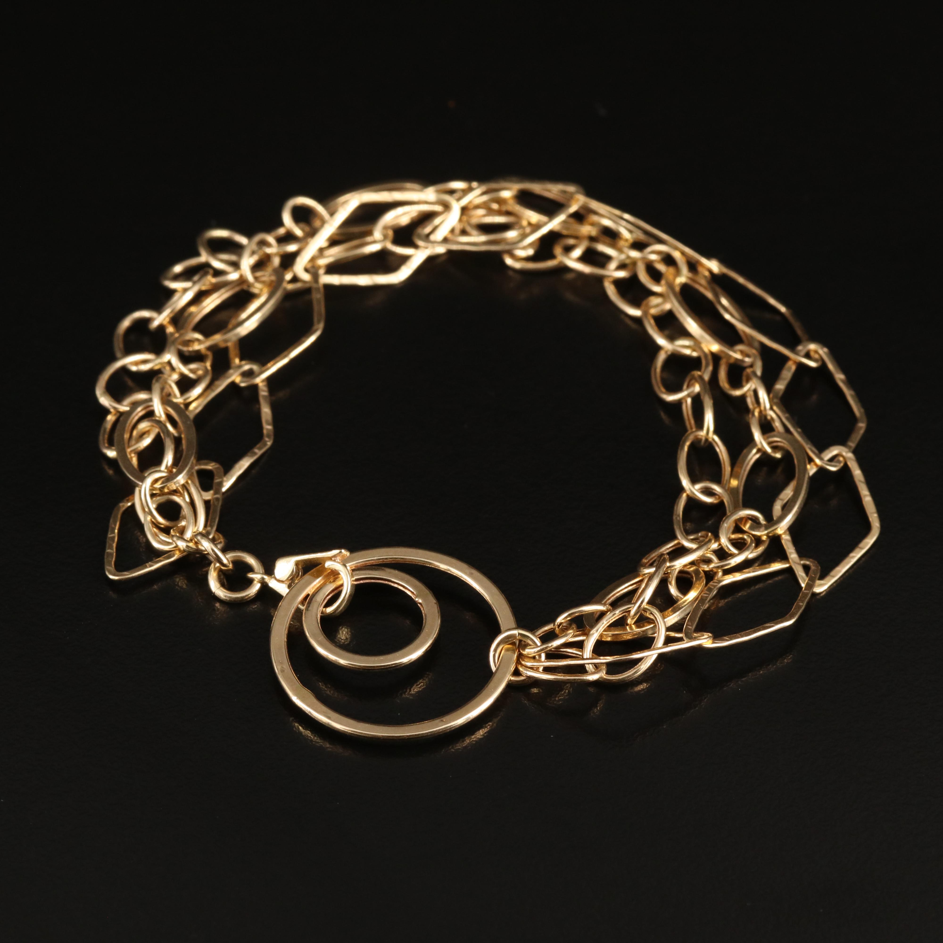 14K Triple Chain Bracelet