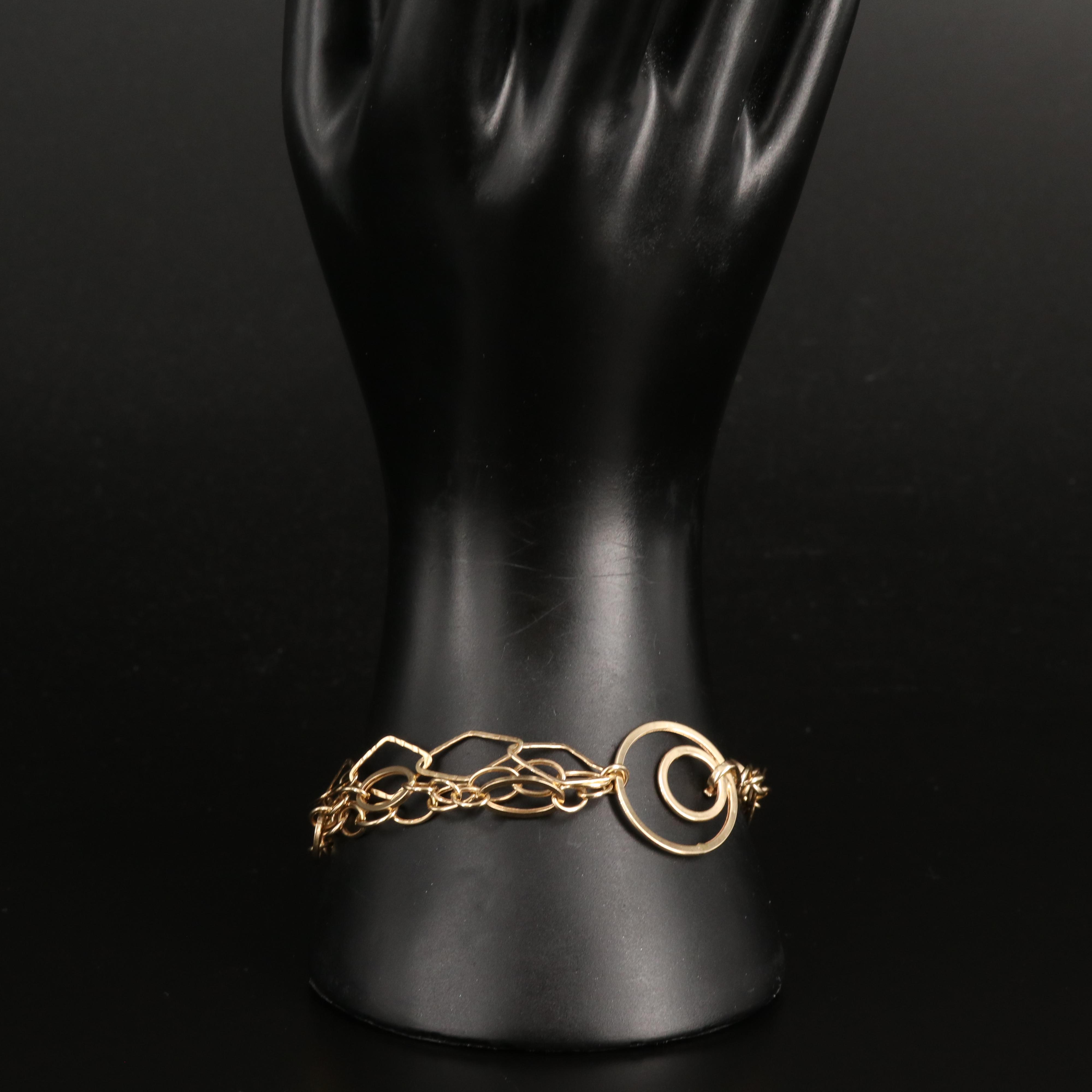 14K Triple Chain Bracelet