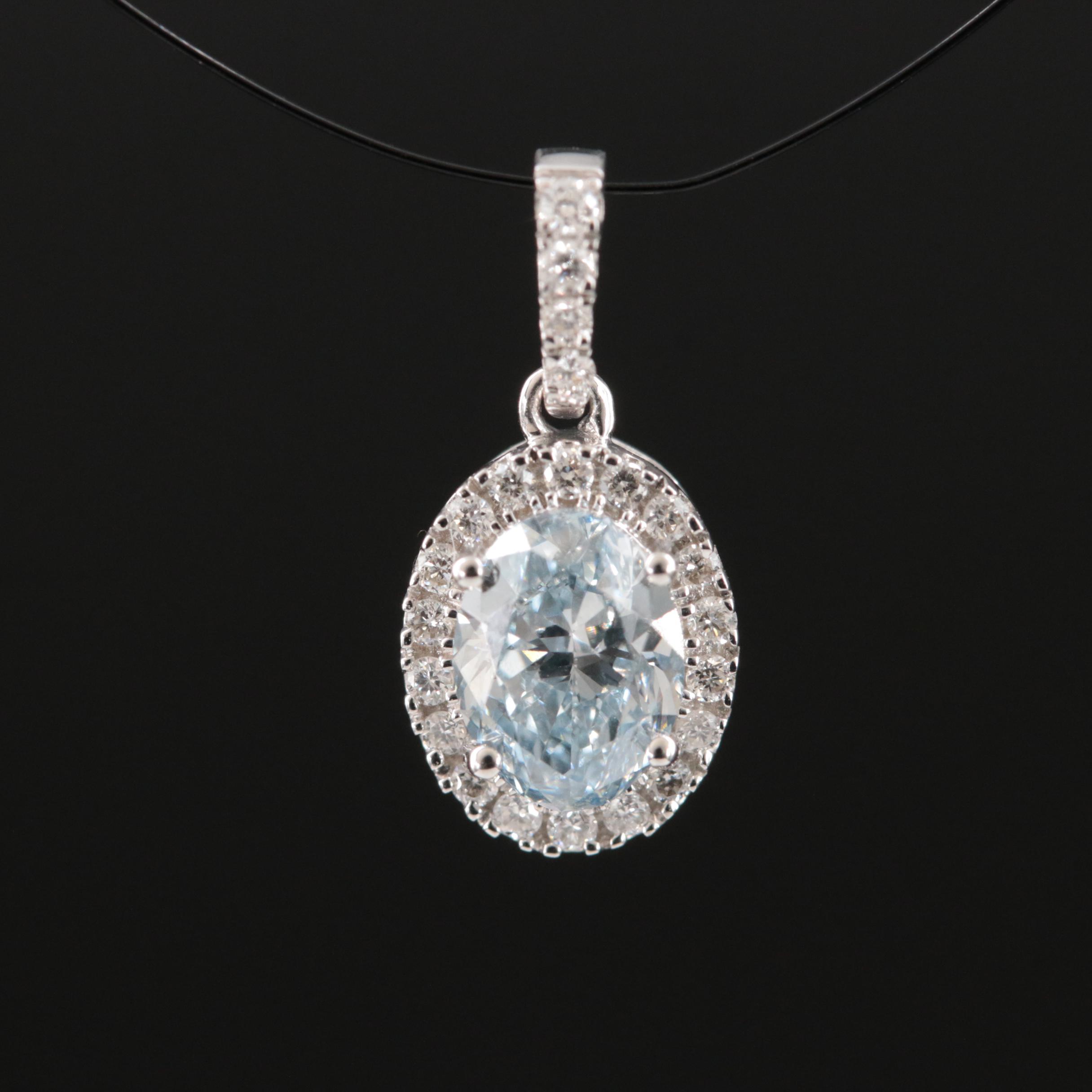 14K 0.63 CTW Lab Grown Diamond Pendant