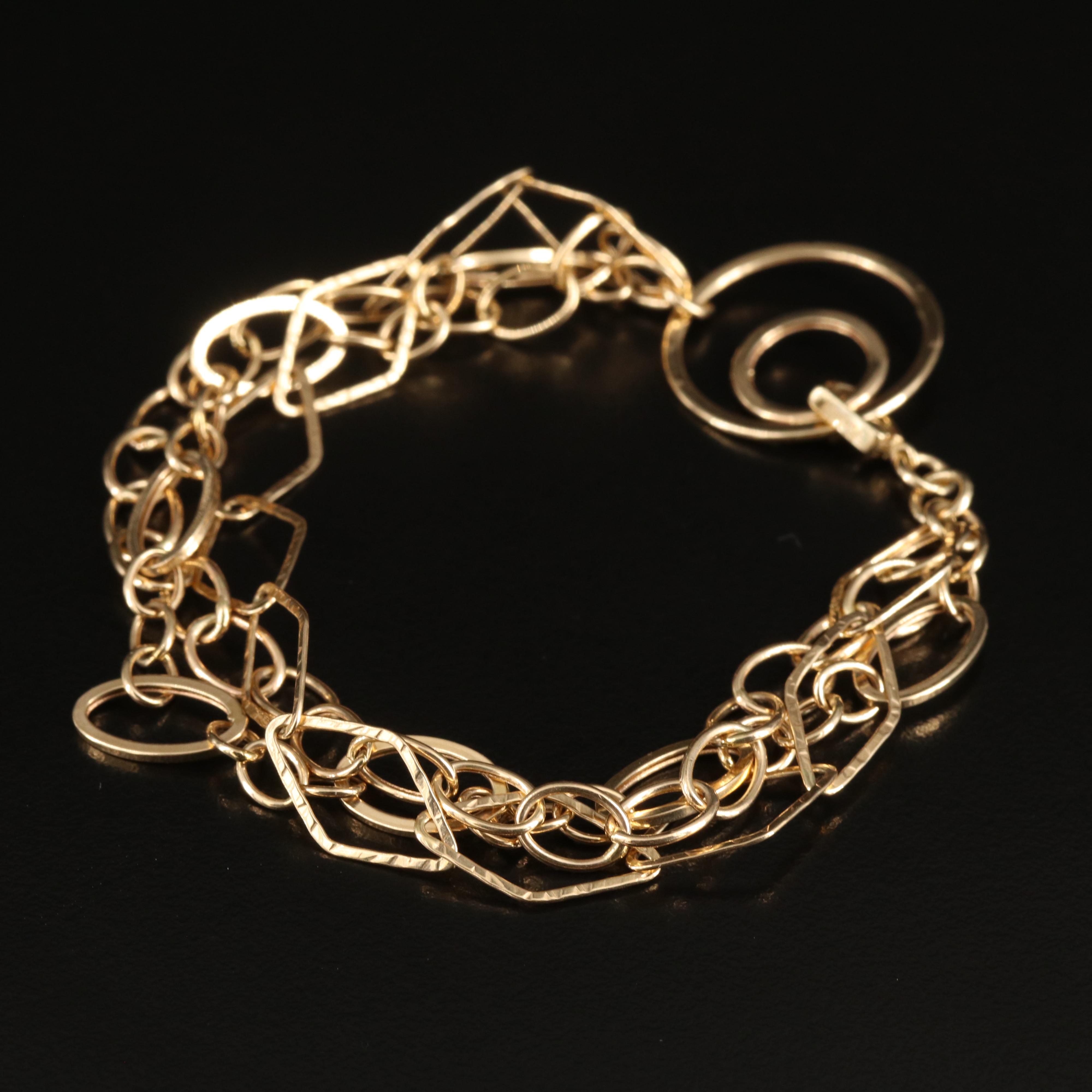 14K Triple Chain Bracelet