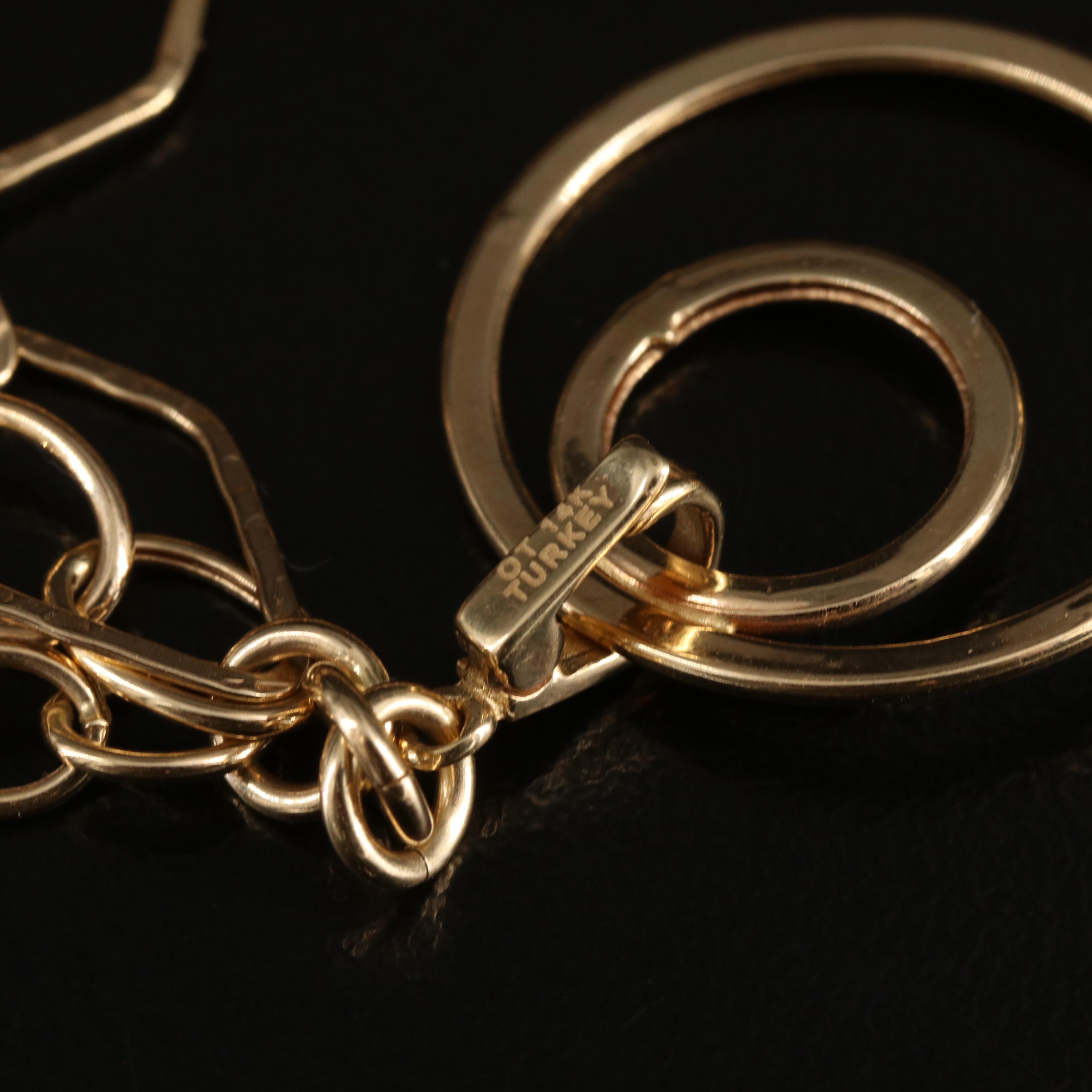 14K Triple Chain Bracelet