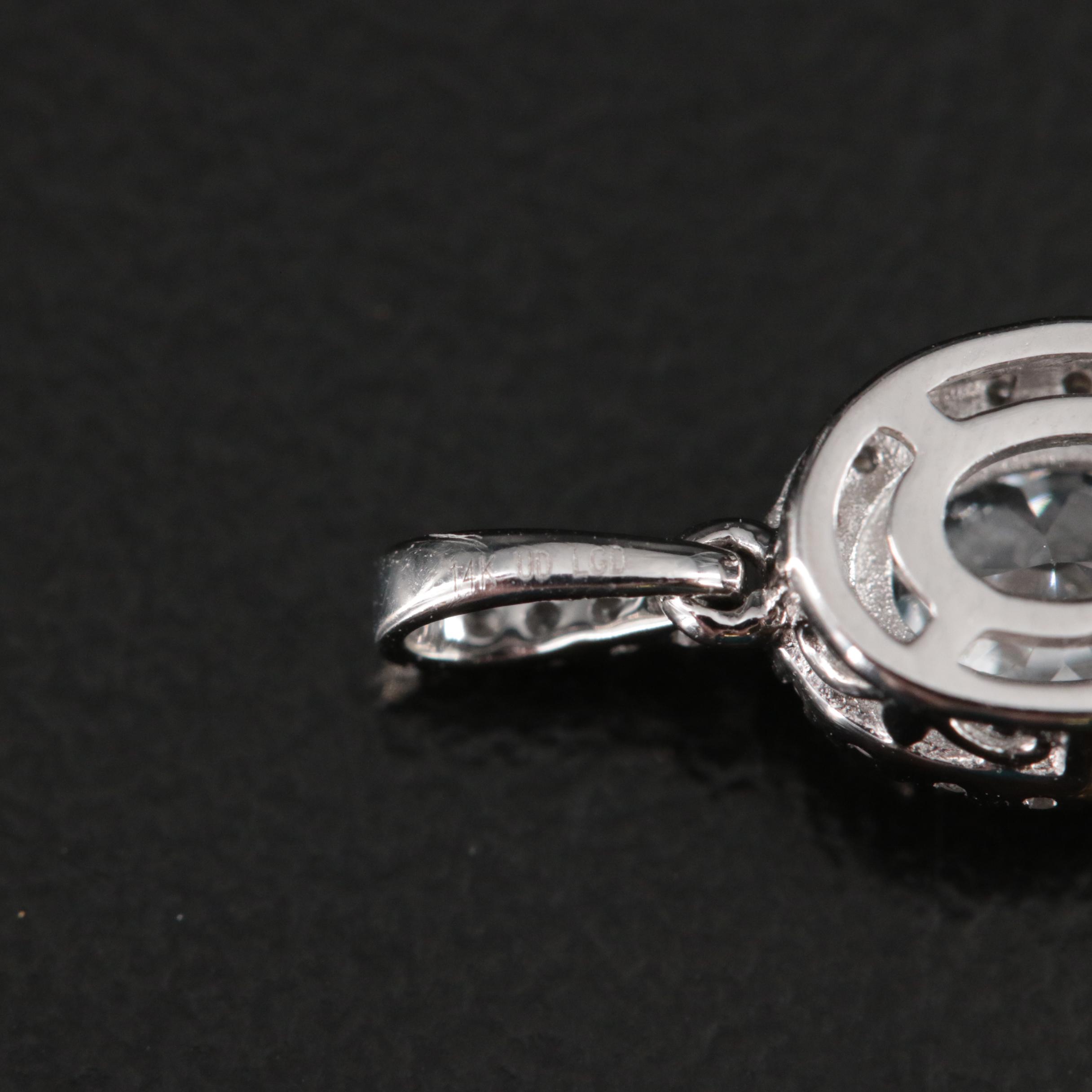 14K 0.63 CTW Lab Grown Diamond Pendant