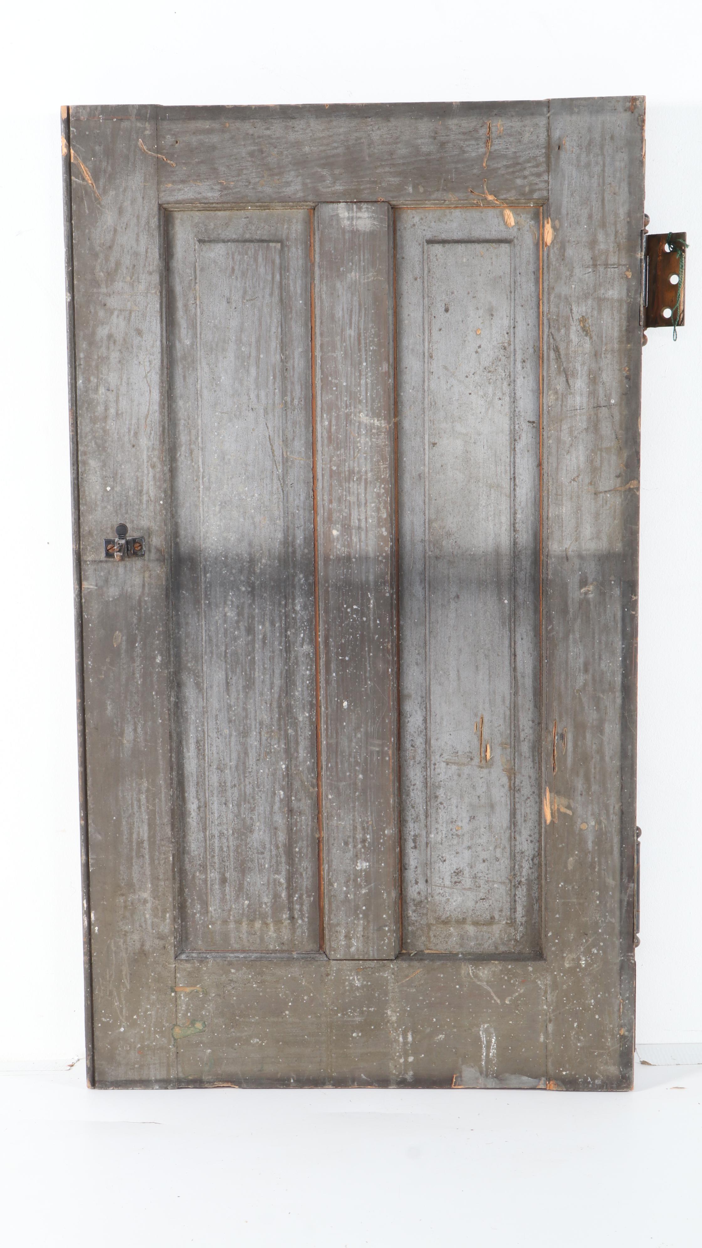 Enameled Metal Birdcage, Cabinet Door and Door Header, Early to Mid-20th Century