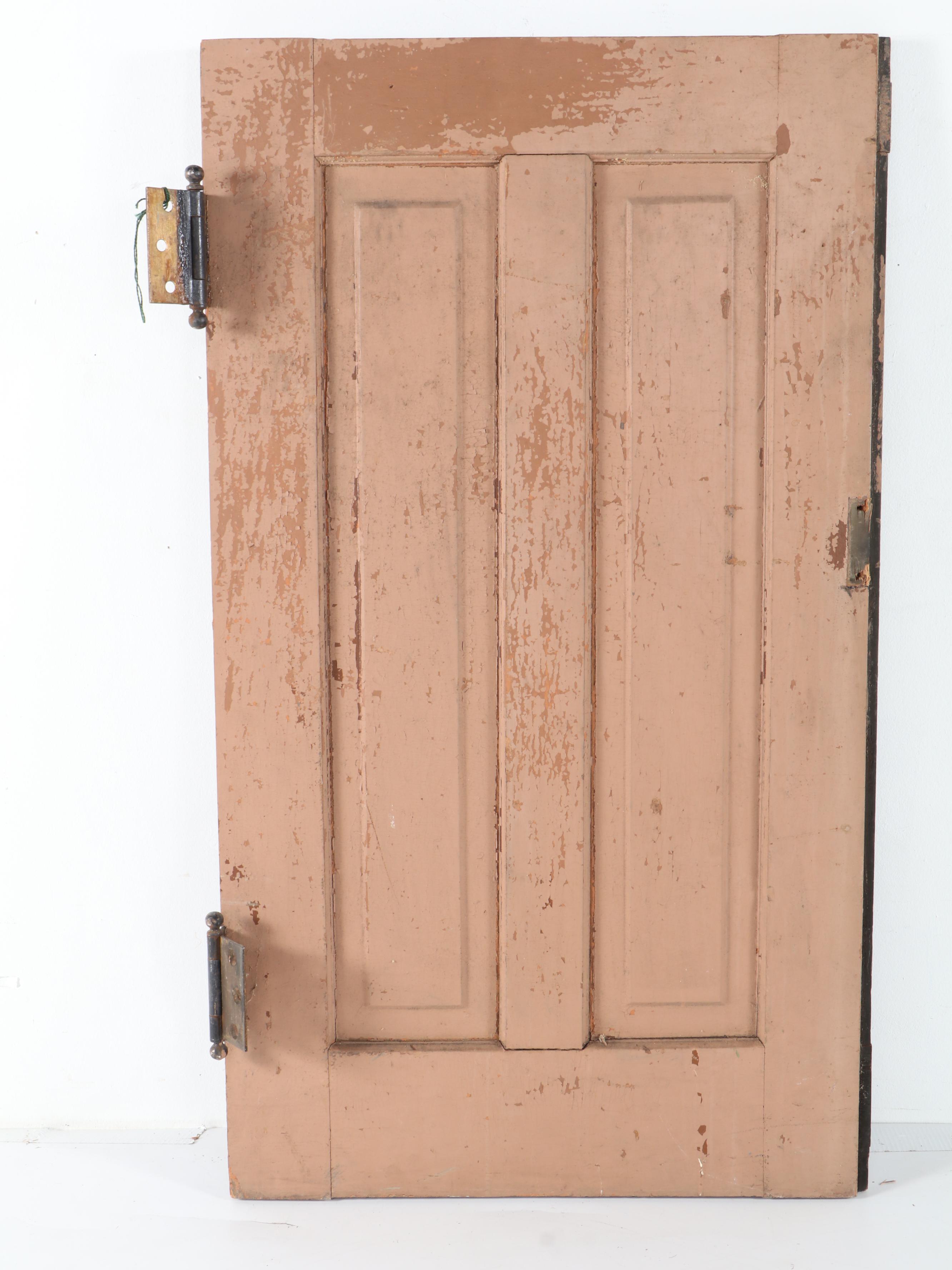 Enameled Metal Birdcage, Cabinet Door and Door Header, Early to Mid-20th Century