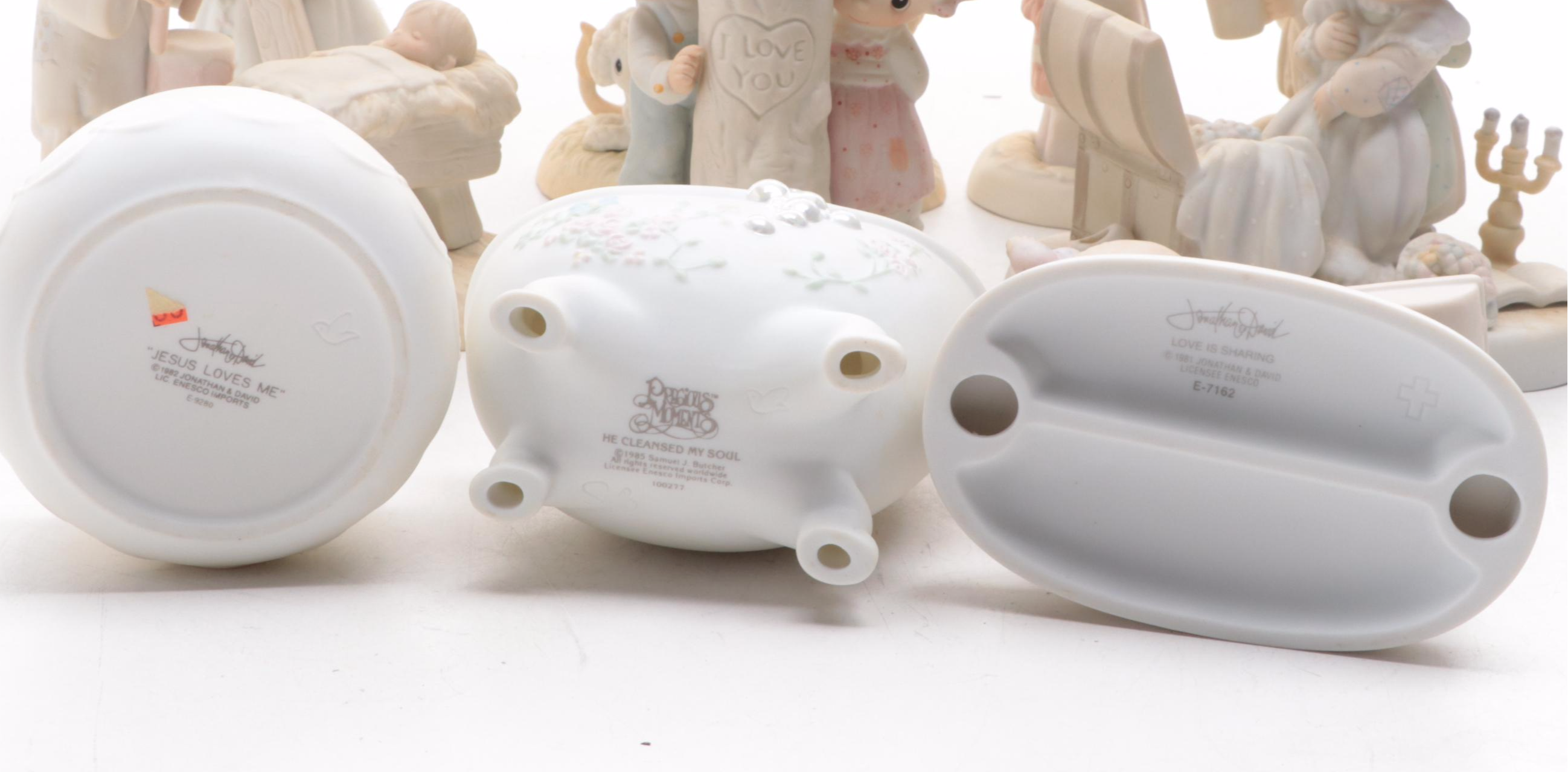 Precious Moment Porcelain Figurines Including "Peace on Earth," and More