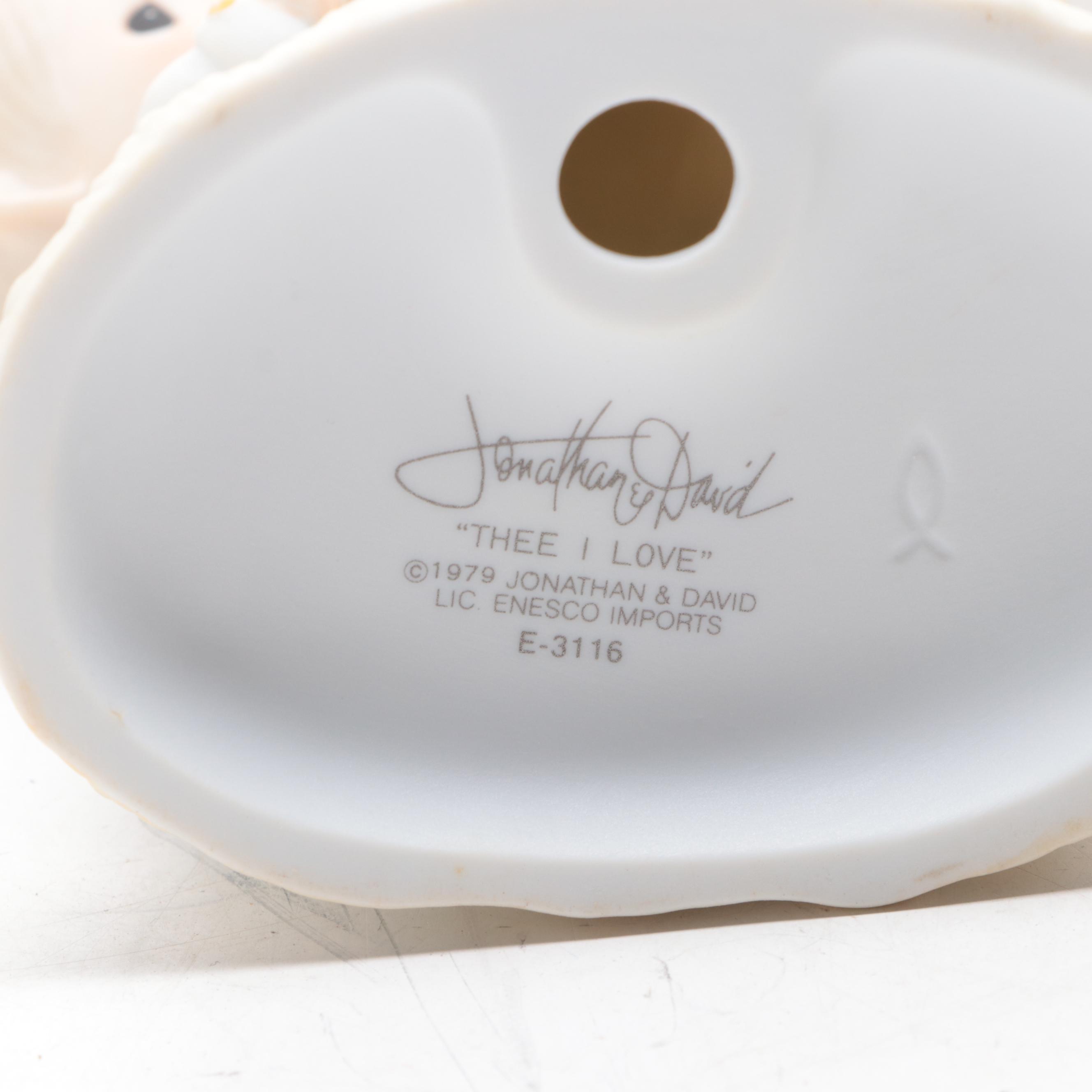 Precious Moment Porcelain Figurines Including "Peace on Earth," and More