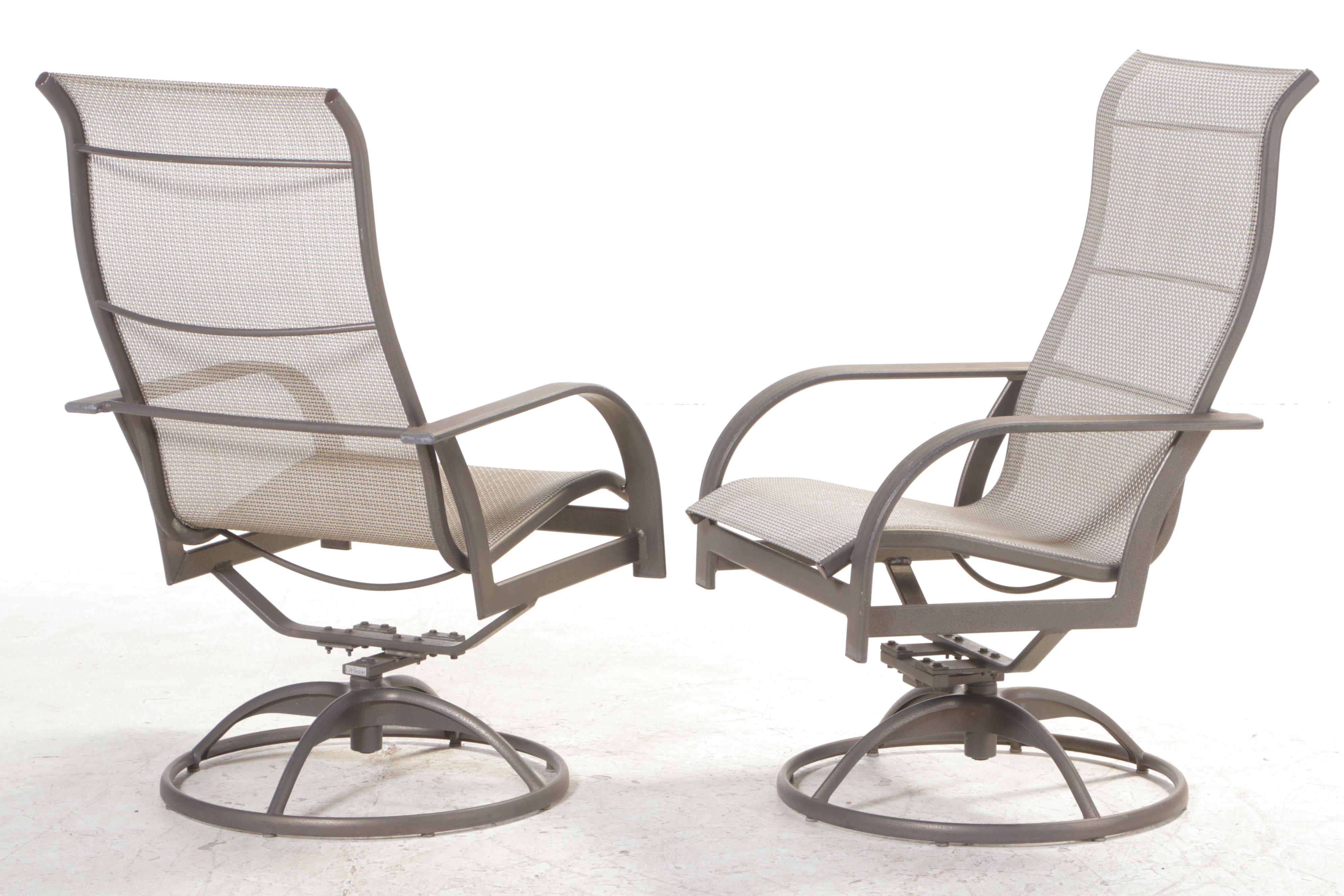 Four Winston Powder-Coated Aluminum Patio Swivel-Rockers | EBTH