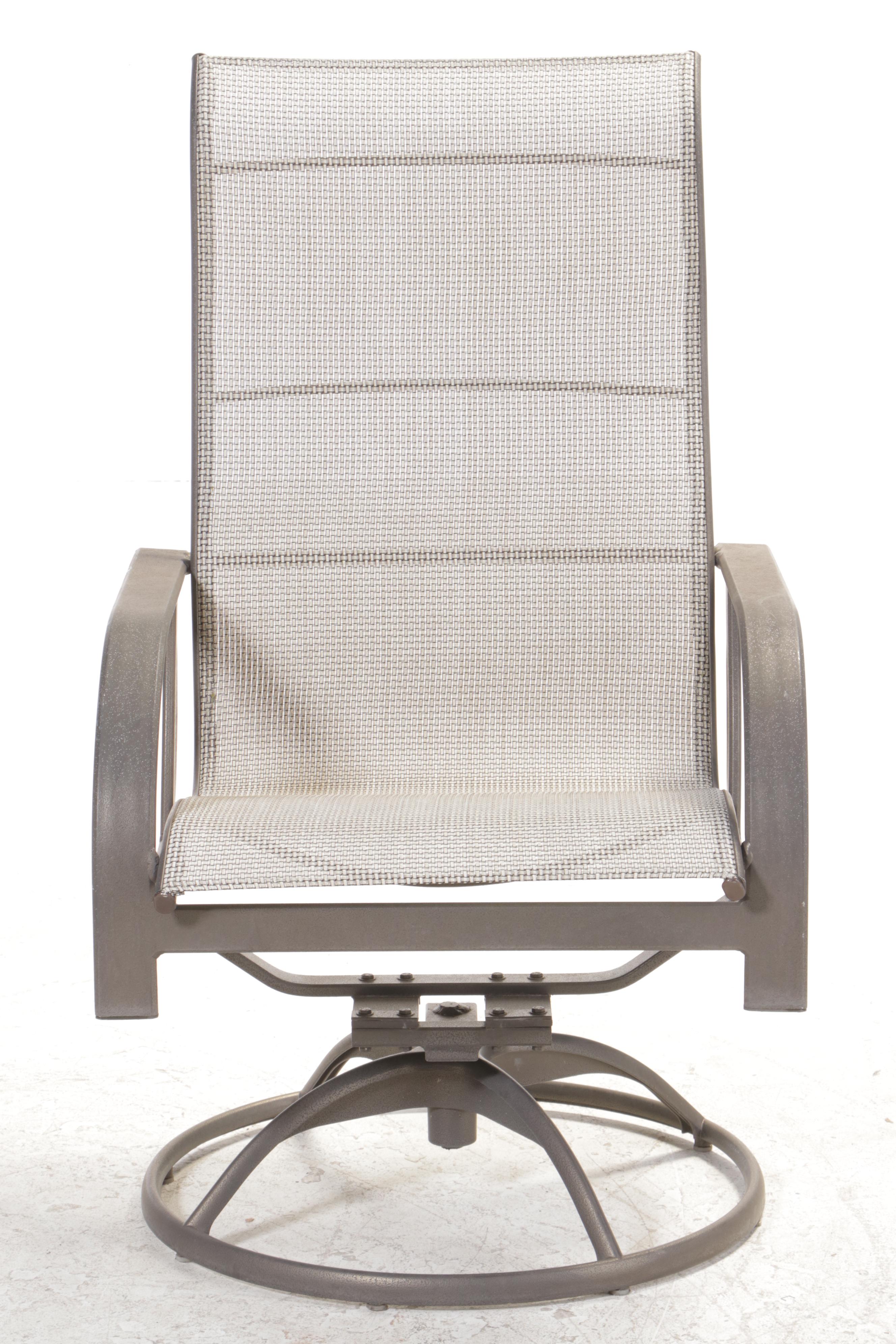 Four Winston Powder-Coated Aluminum Patio Swivel-Rockers