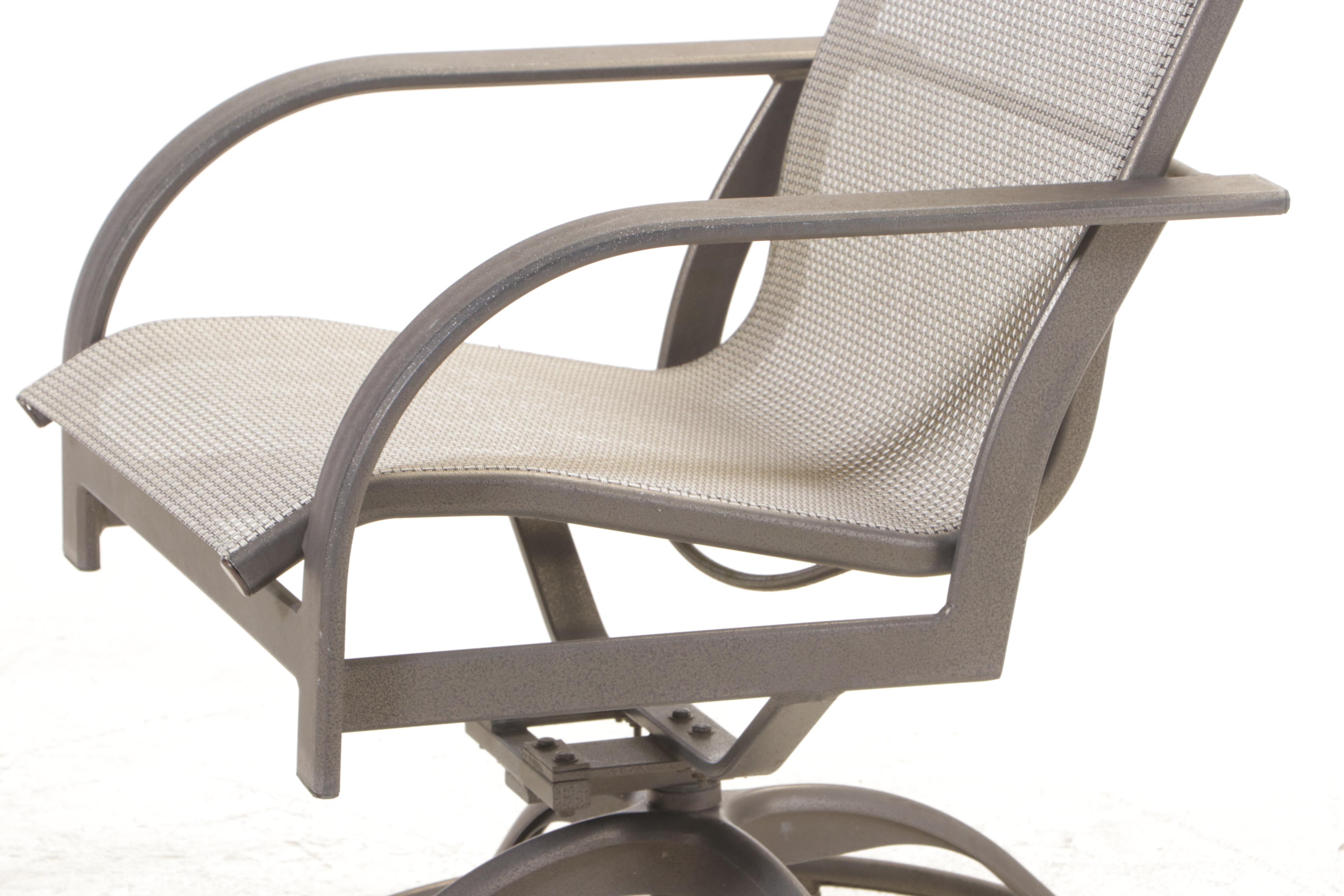 Four Winston Powder-Coated Aluminum Patio Swivel-Rockers